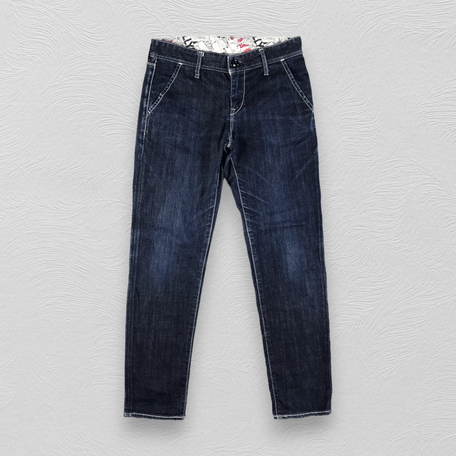 image of Radeo Crowns Jeans Dark Wash Denim Kj1777 in Blue, Men's (Size 28)