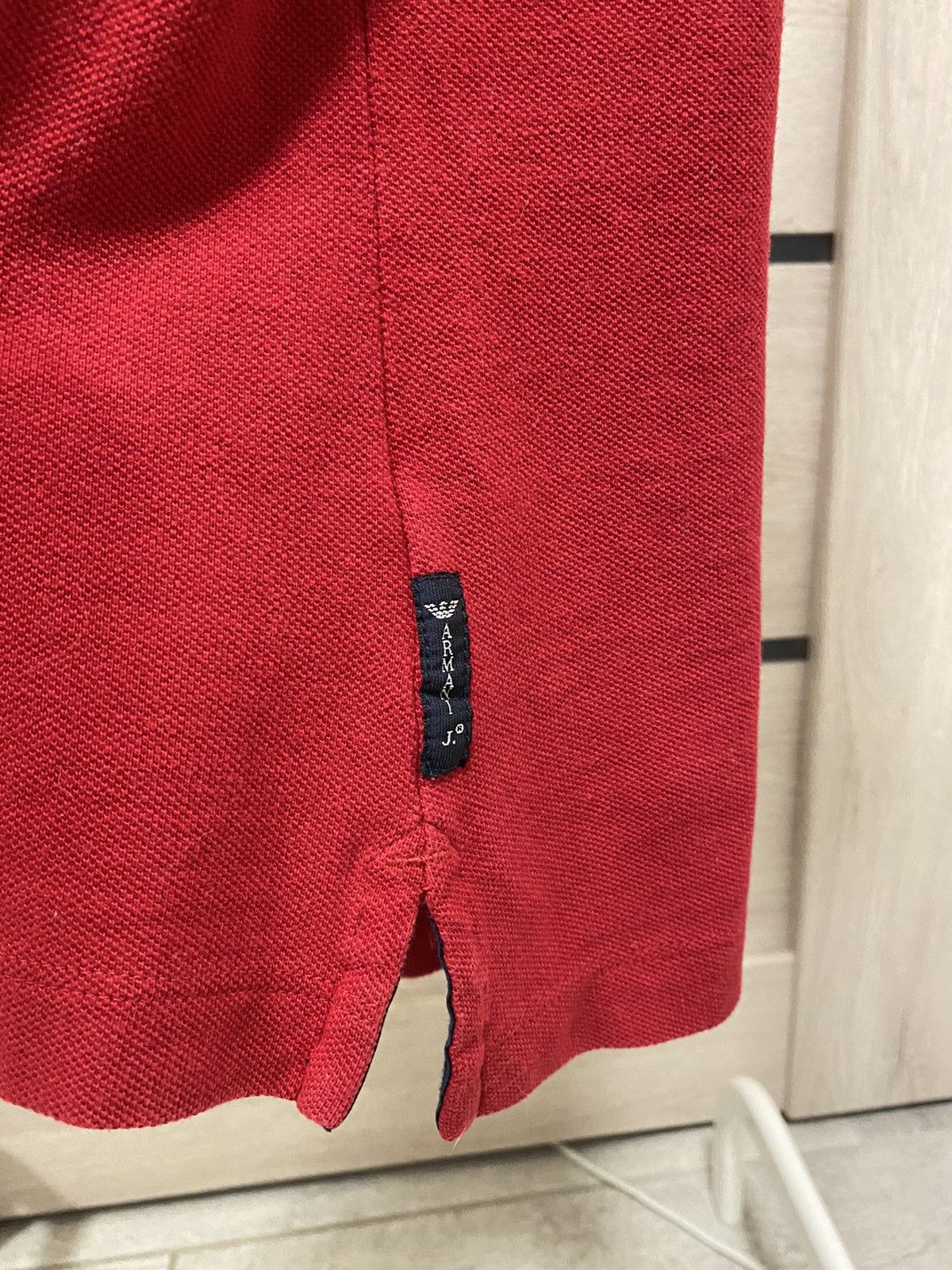 Armani × Vintage AJ Armani Jeans Vintage Cotton Red Logo Women’s Polo Size ONE SIZE - 6 Thumbnail