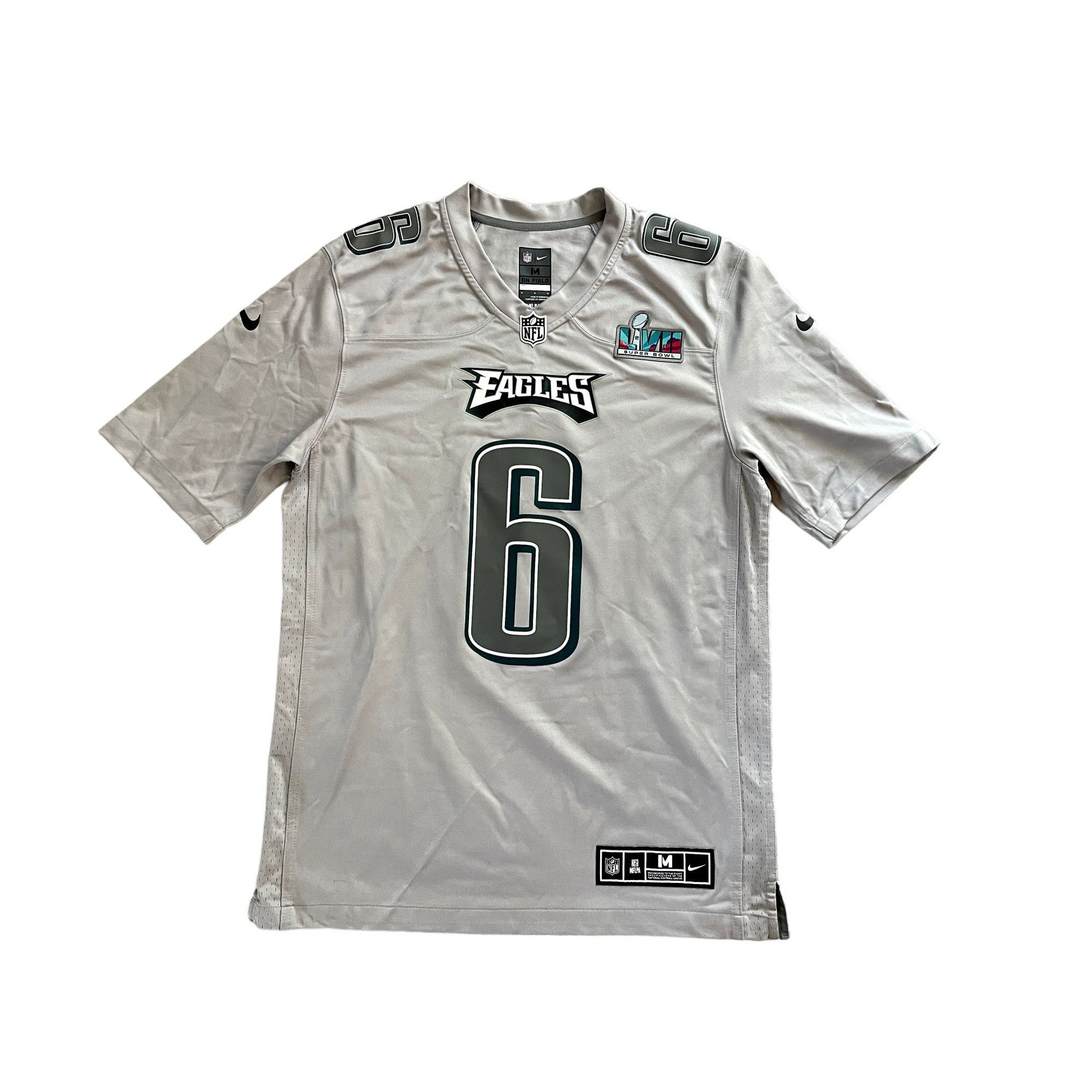 Men's Nike DeVonta Smith Gray Philadelphia Eagles Super Bowl LVII Patch  Atmosphere Fashion Game Jersey