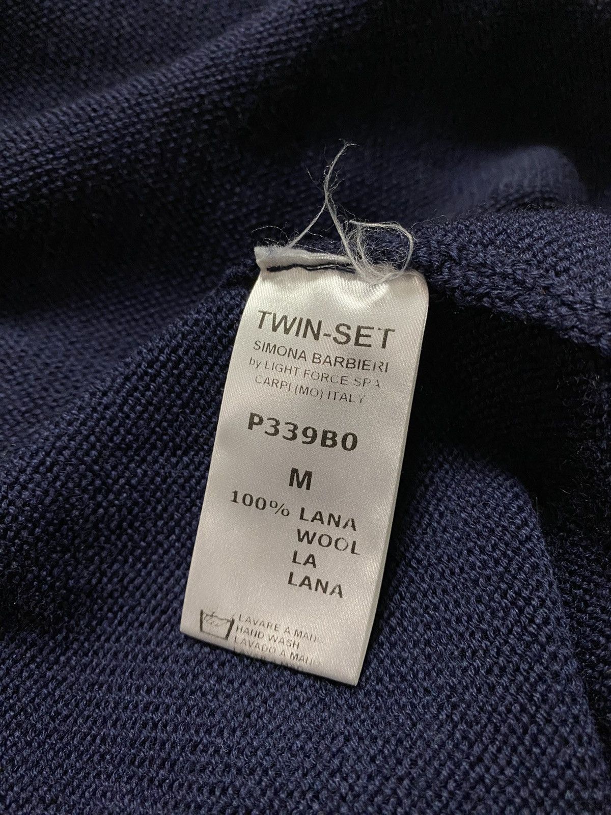 Other Twin Set Simona Barbieri Knit Wool Short Sleeve Navy Dress Size M / US 6-8 / IT 42-44 - 11 Thumbnail