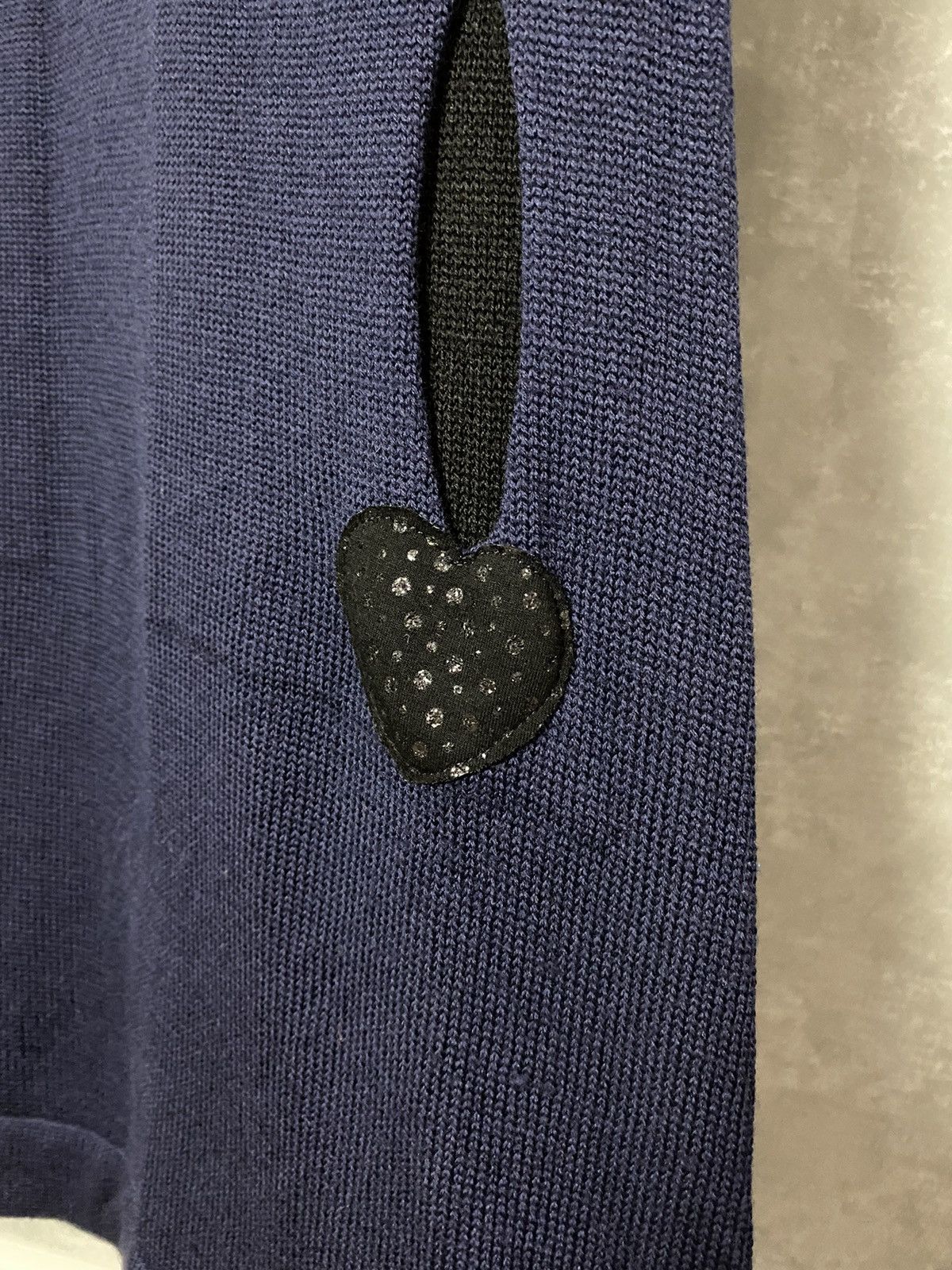 Other Twin Set Simona Barbieri Knit Wool Short Sleeve Navy Dress Size M / US 6-8 / IT 42-44 - 6 Thumbnail