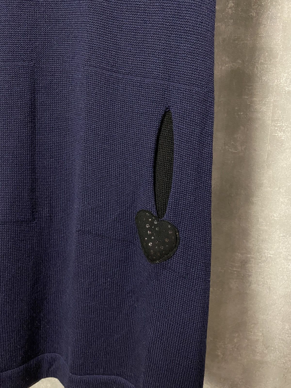 Other Twin Set Simona Barbieri Knit Wool Short Sleeve Navy Dress Size M / US 6-8 / IT 42-44 - 5 Thumbnail