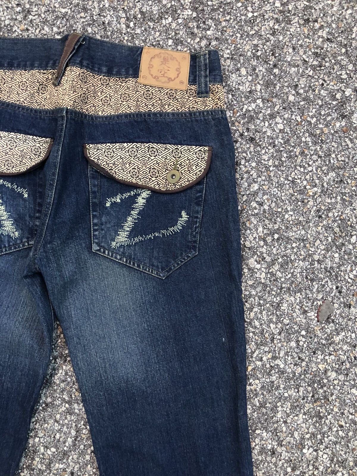 Japanese Brand Japanese Seku Dragon Embroidered Jeans Size US 32 / EU 48 - 10 Thumbnail
