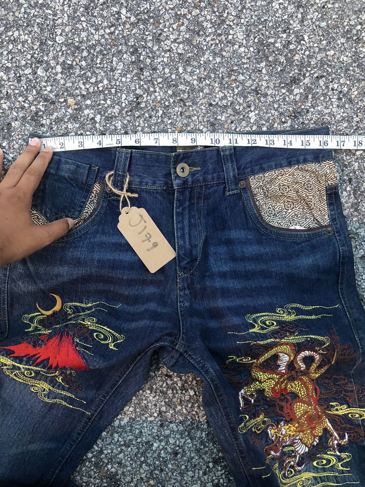 Japanese Brand Japanese Seku Dragon Embroidered Jeans Size US 32 / EU 48 - 15 Thumbnail