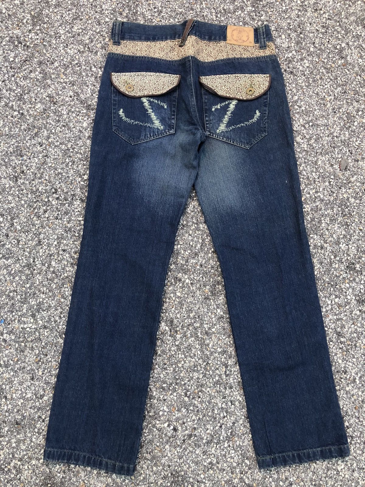 Japanese Brand Japanese Seku Dragon Embroidered Jeans Size US 32 / EU 48 - 2 Thumbnail