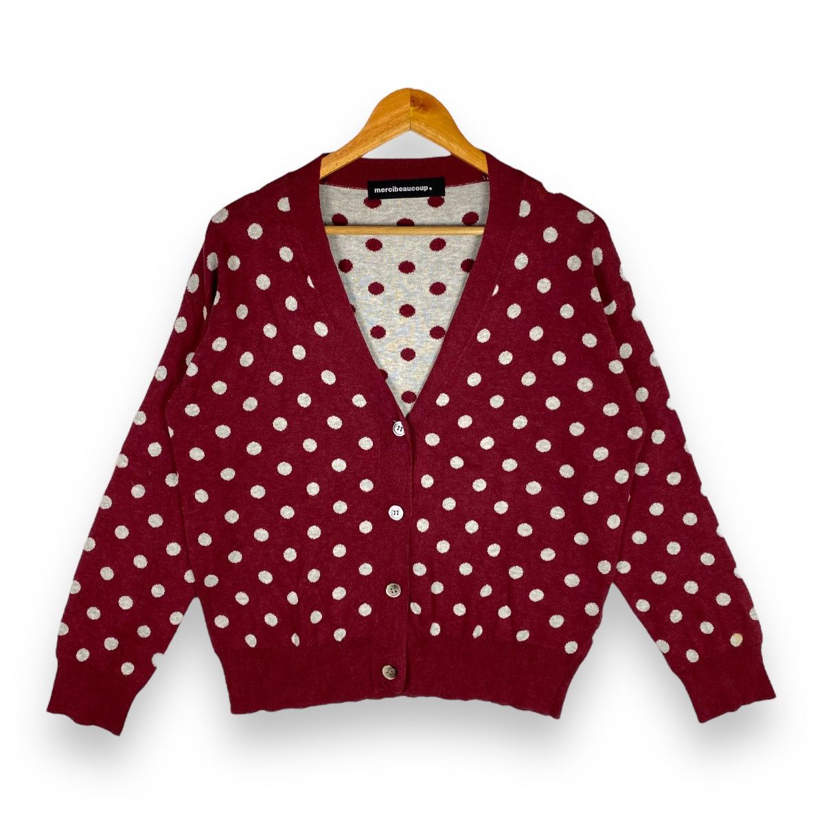 mercibeaucoup MERCIBEAUCOUP POLKADOT CARDIGAN JUMPER Size US S / EU 44-46 / 1 - 1 Thumbnail