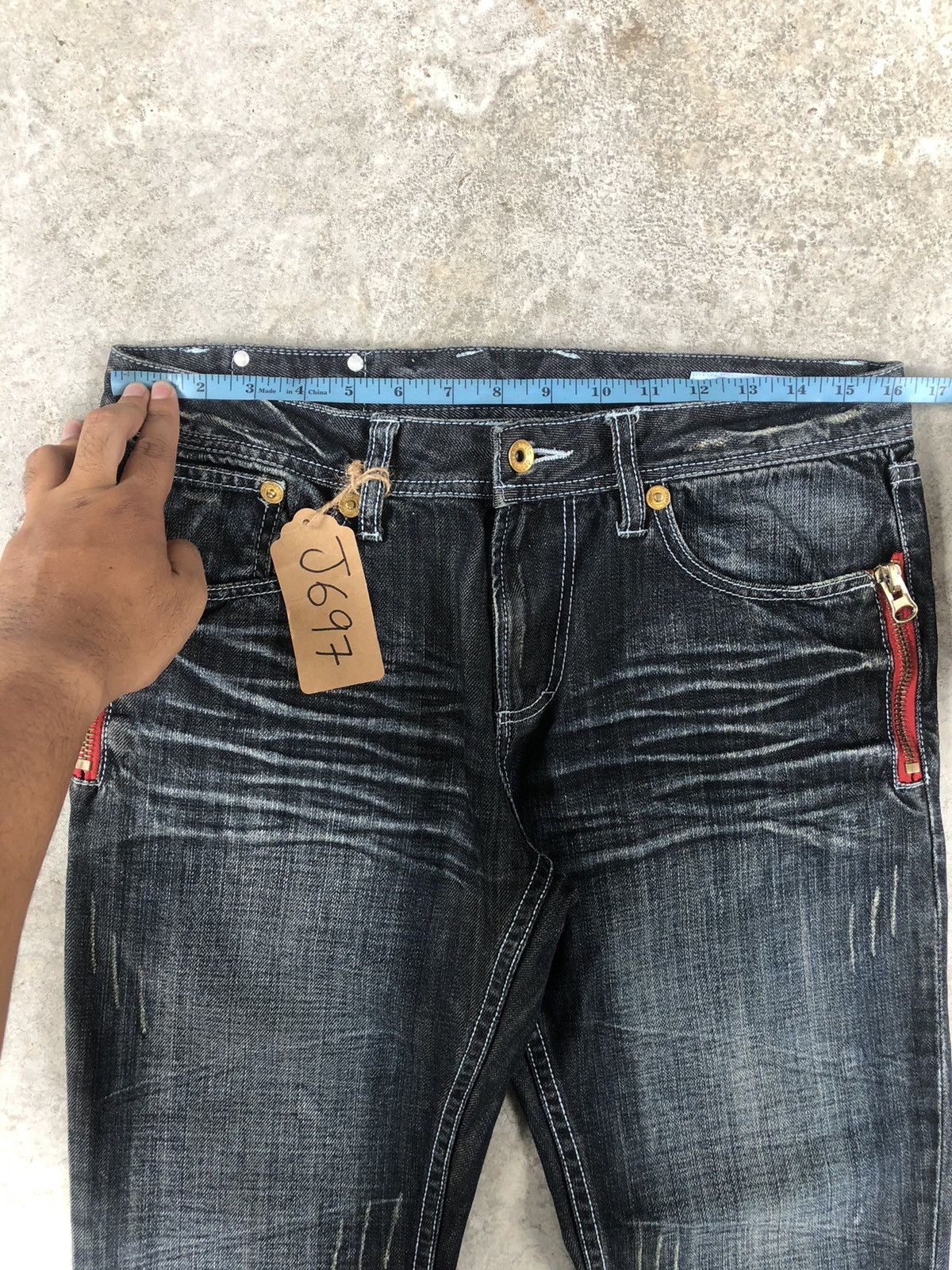semanticdesign Japanese Semantic Design Flared Jeans Distressed Jeans Size US 32 / EU 48 - 17 Thumbnail