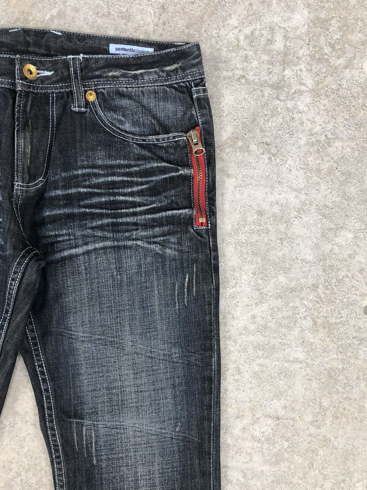 semanticdesign Japanese Semantic Design Flared Jeans Distressed Jeans Size US 32 / EU 48 - 5 Thumbnail