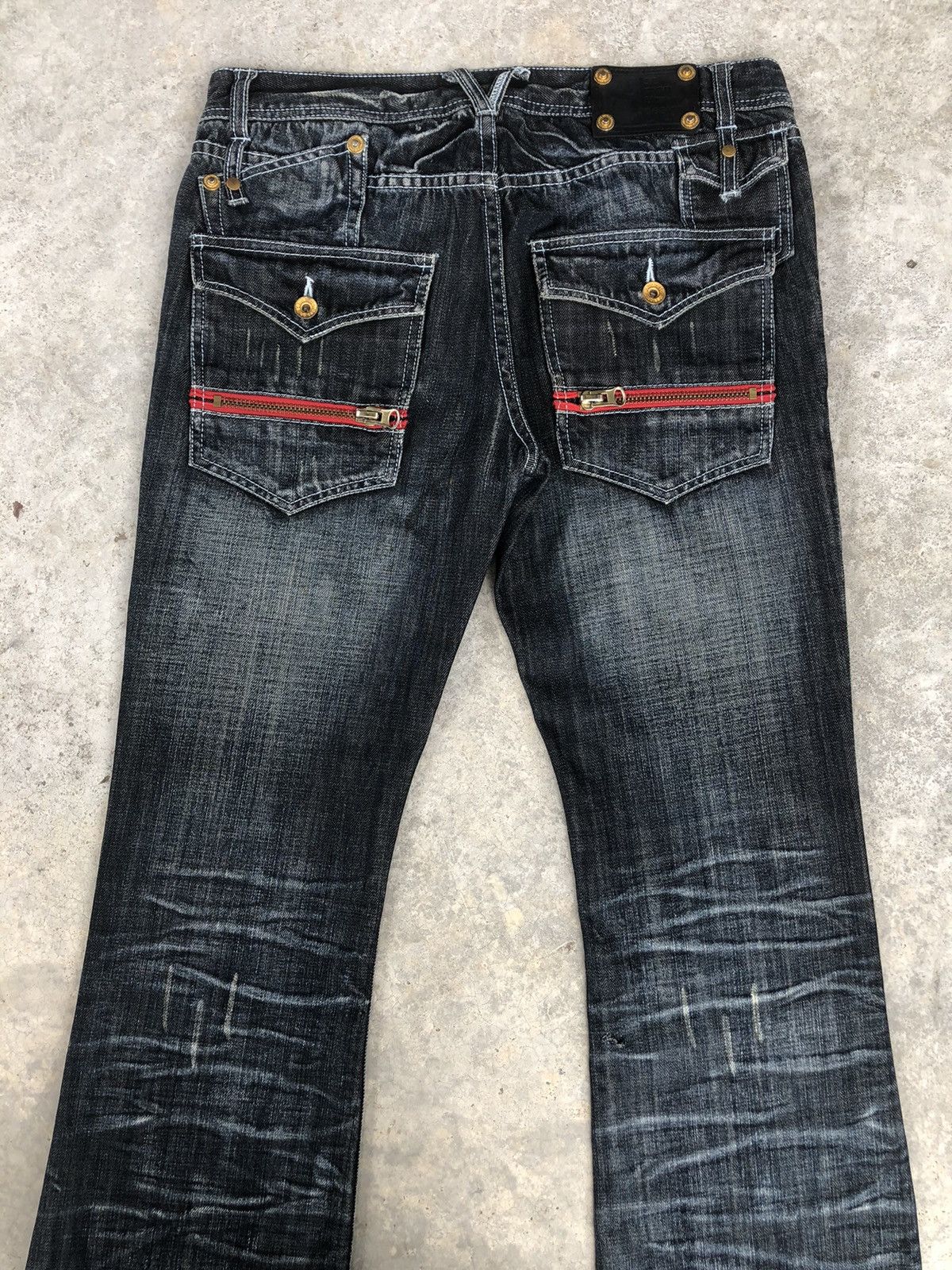 semanticdesign Japanese Semantic Design Flared Jeans Distressed Jeans Size US 32 / EU 48 - 8 Thumbnail