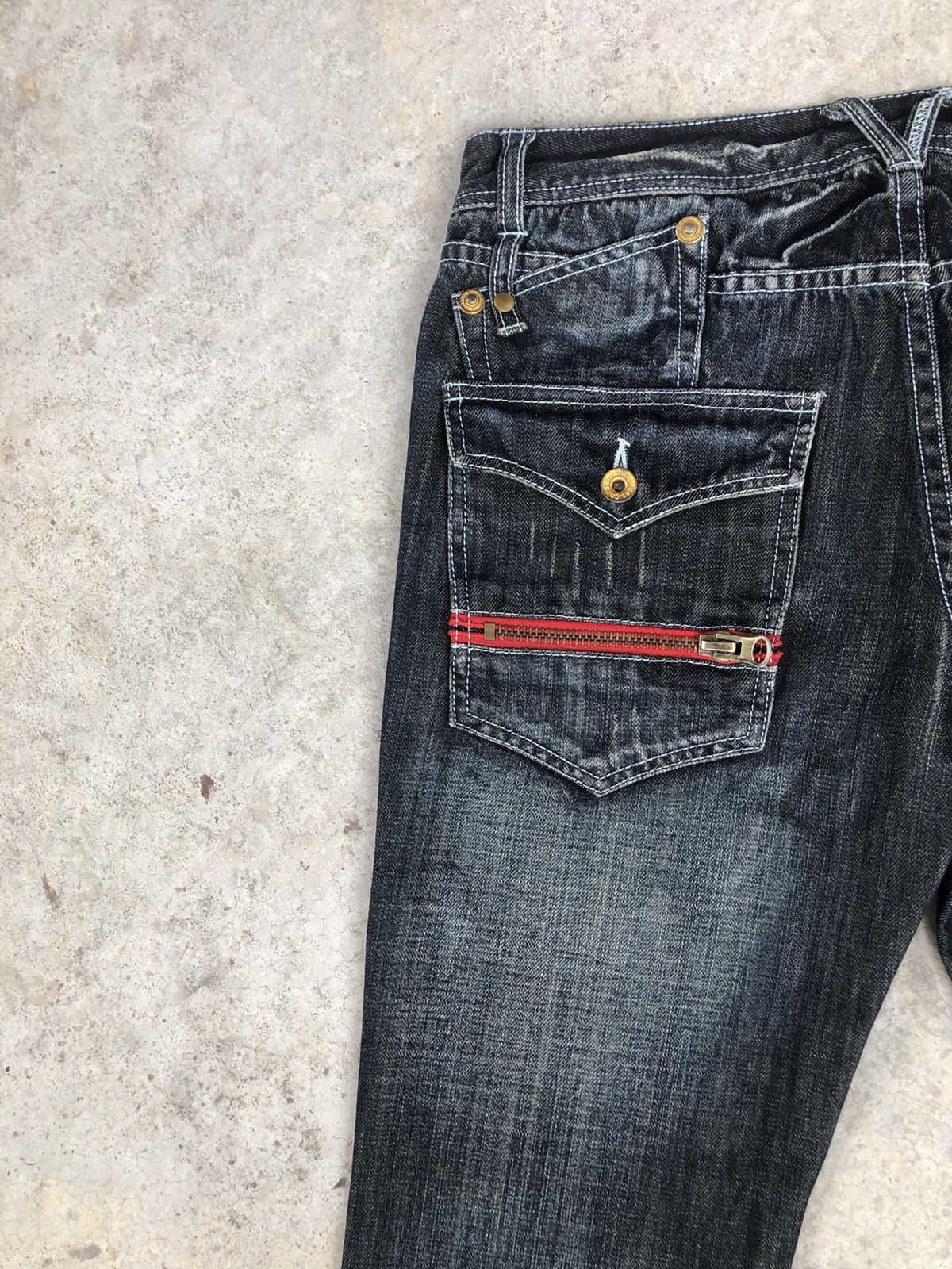 semanticdesign Japanese Semantic Design Flared Jeans Distressed Jeans Size US 32 / EU 48 - 9 Thumbnail