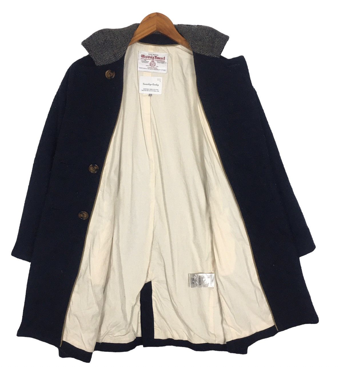 Harris Tweed Vintage Harris Tweed Designer Luxury Outdoor Long Coat Size US M / EU 48-50 / 2 - 3 Thumbnail