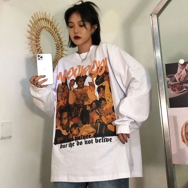 Band Tees г Beauty Beast г Rap Tees рџ ґamerican Retro Hip Hop Longsleeve