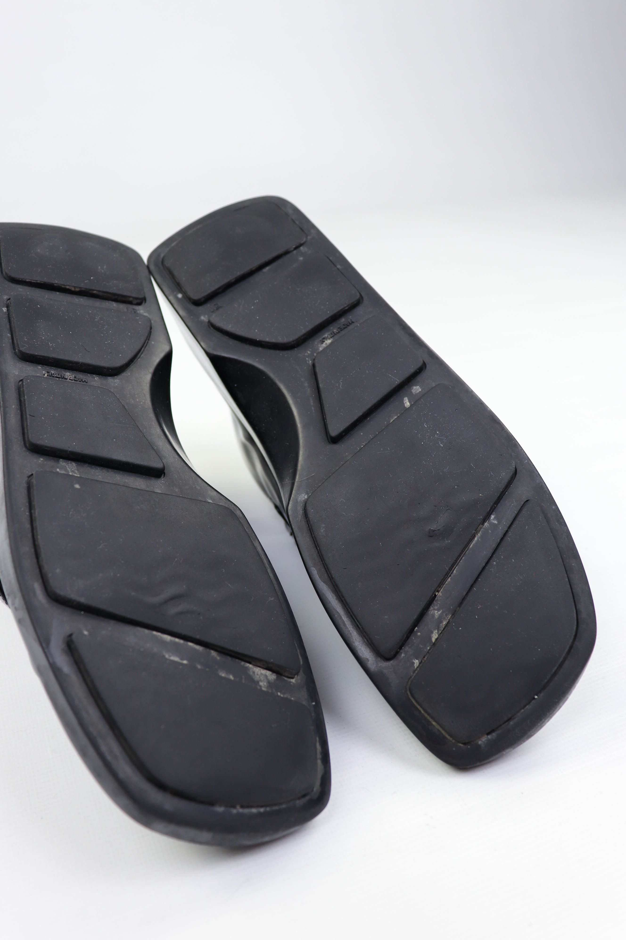 Prada Prada Vintage 90s (SAMPLE?) Black Leather Square Toe Boots Size US 5.5 / IT 35.5 - 13 Thumbnail