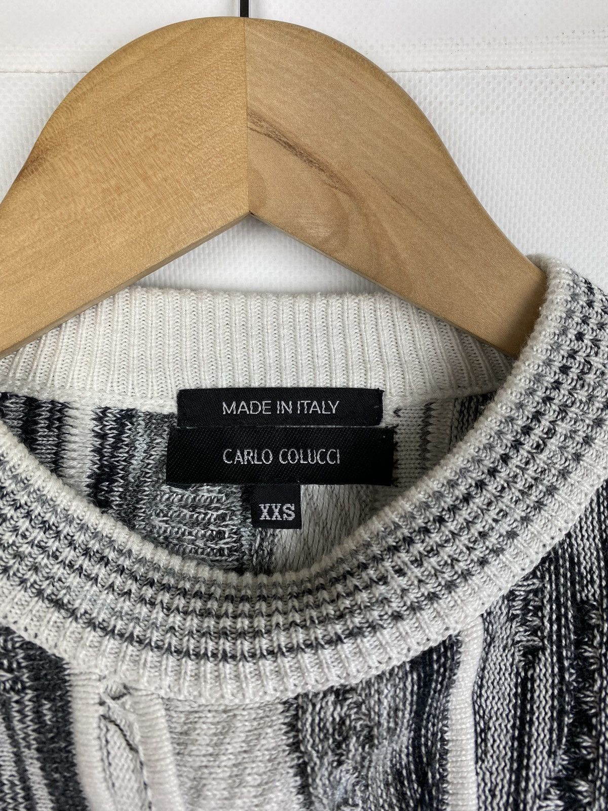 Carlo Colucci × Vintage Carlo Colucci men’s Coogi style 3D knitted sweater pullover Size US XXS / EU 40 - 11 Thumbnail