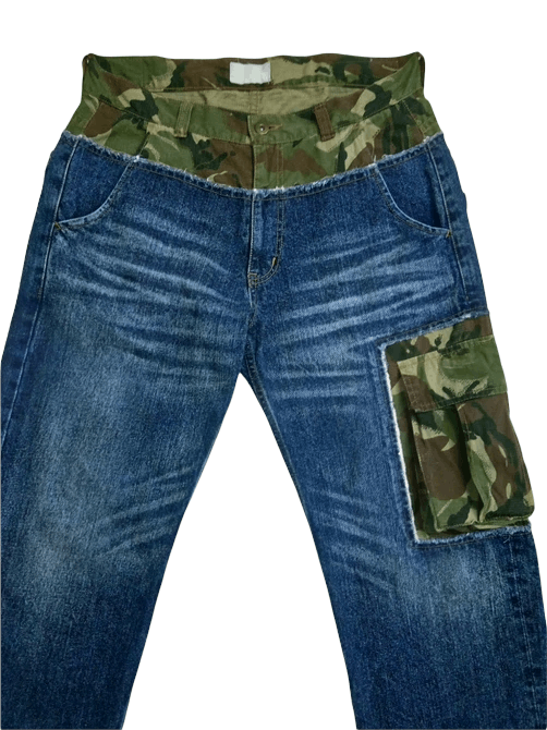 Japanese Brand Swing Set Nashville Jungle camo cargo denim pants Size US 32 / EU 48 - 10 Thumbnail