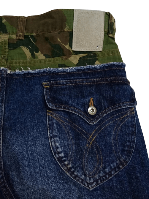 Japanese Brand Swing Set Nashville Jungle camo cargo denim pants Size US 32 / EU 48 - 4 Thumbnail