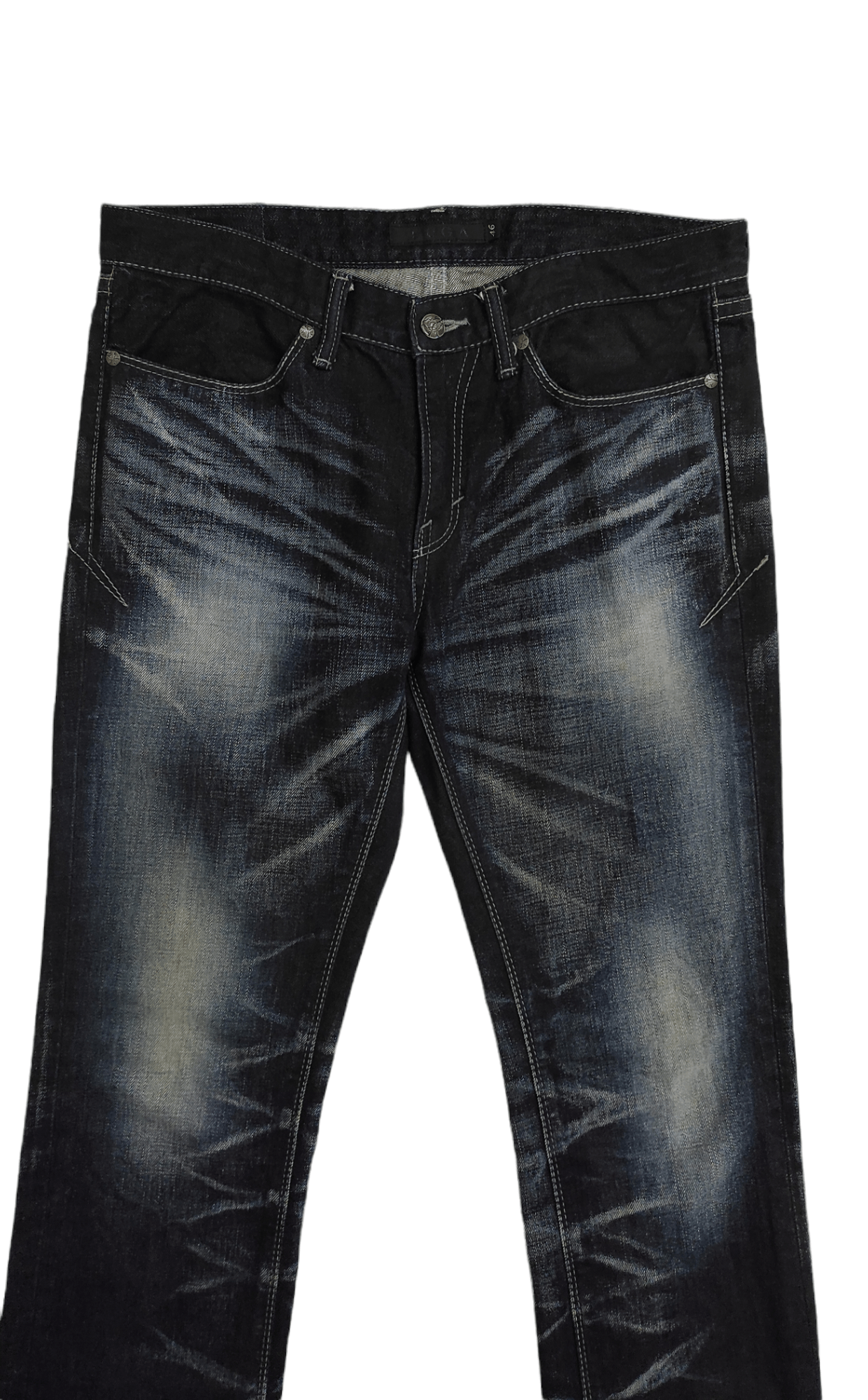 GOSTAR DE FUGA FW2000 FUGA snake skin leather patches Black coating Jeans Size US 33 - 8 Thumbnail