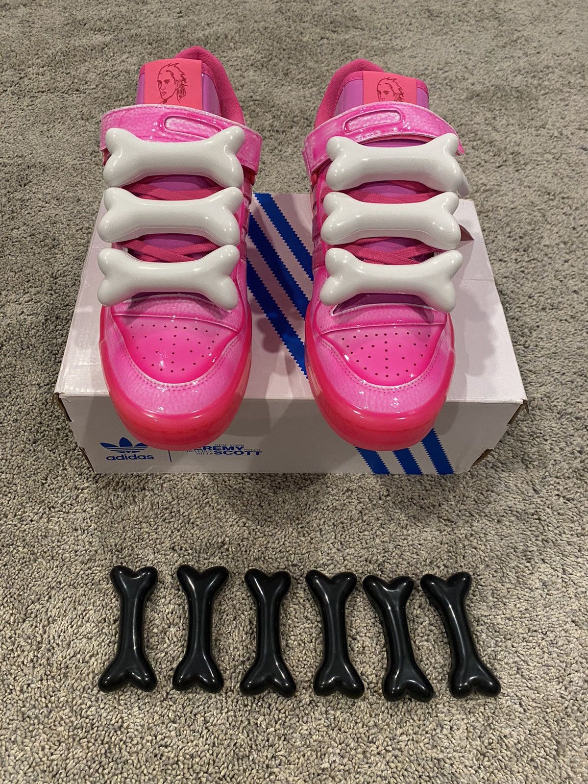 Jeremy Scott 2 sets of Adidas Jeremy Scott Bones Size ONE SIZE - 2 Thumbnail
