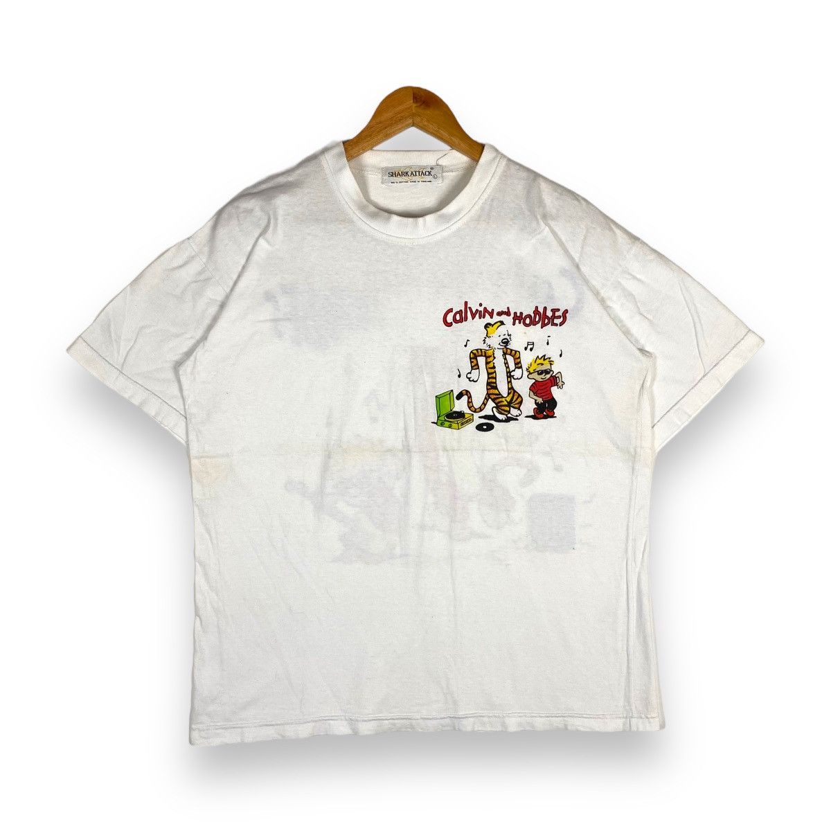 Vintage VINTAGE 90's CALVIN AND HOBBES CARTOON COMICS TEE Size US L / EU 52-54 / 3 - 3 Thumbnail