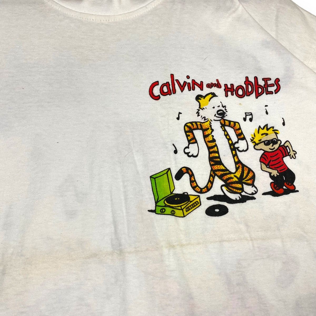 Vintage VINTAGE 90's CALVIN AND HOBBES CARTOON COMICS TEE Size US L / EU 52-54 / 3 - 5 Thumbnail