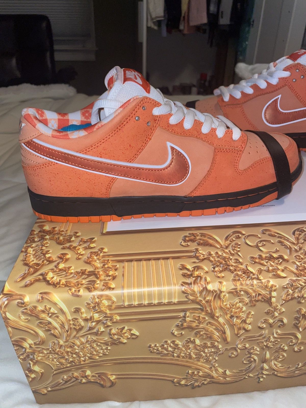 Nike Nike sb dunk orange lobsters with special box Grailed