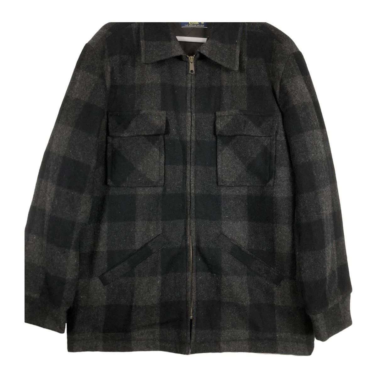 Denime × Japanese Brand × Oshkosh 💥OSHKOSH JAPAN CRUISER WOOL PLAID ZIP JACKET Size US L / EU 52-54 / 3 - 5 Thumbnail