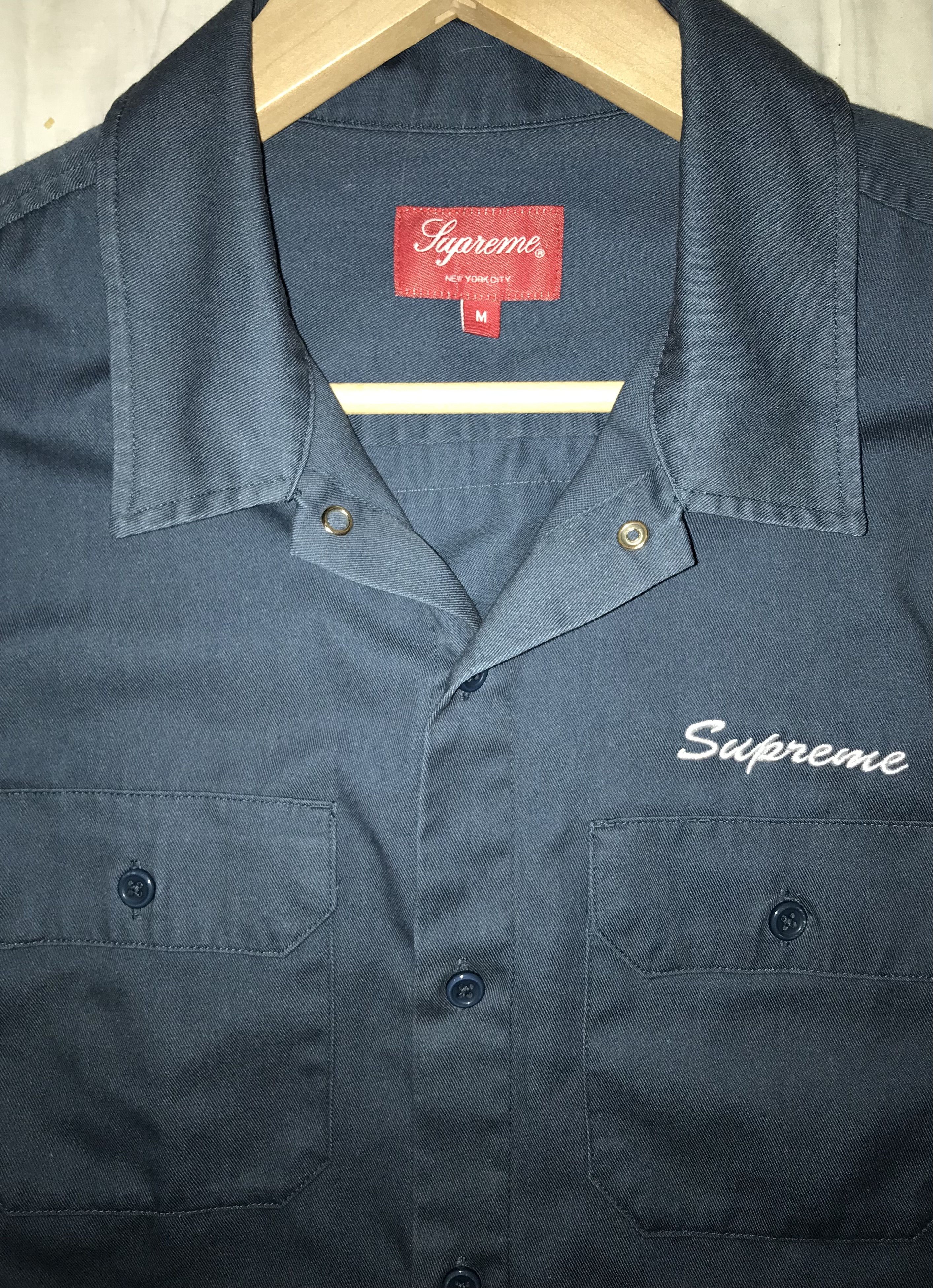 Supreme Supreme x Mike Kelley Ahhh Youth! Navy Work Shirt Size US M / EU 48-50 / 2 - 4 Thumbnail