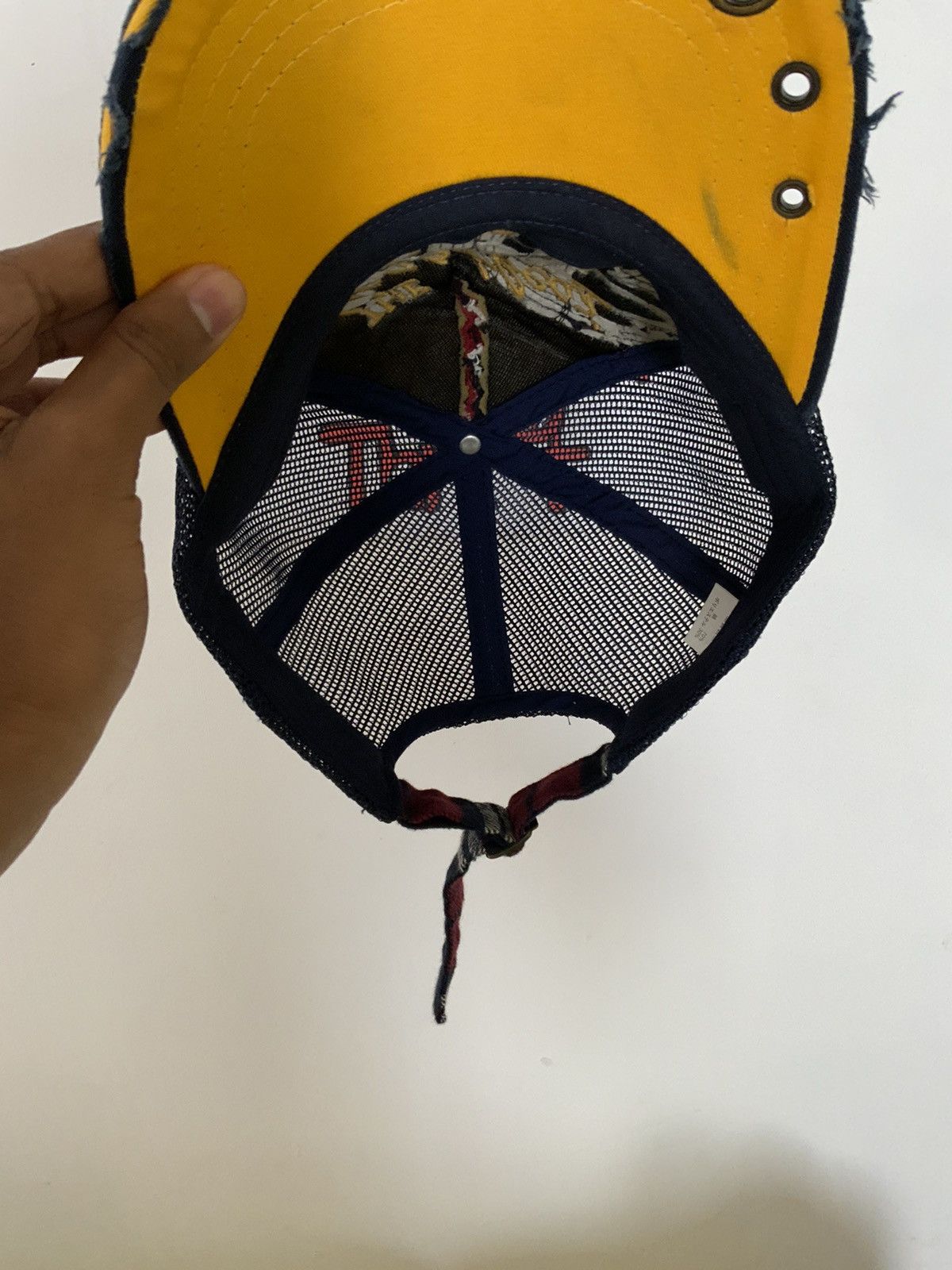 If Six Was Nine Big Logo Peace Distressed Kmrii Stud Trucker Hat Size ONE SIZE - 9 Thumbnail