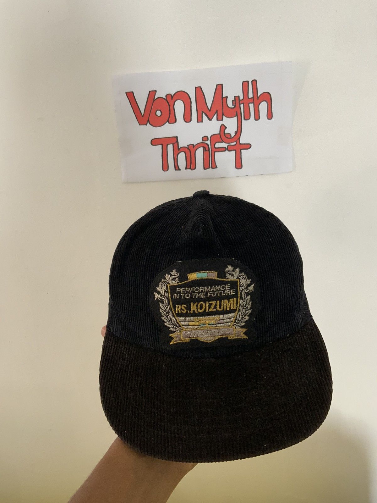 Vintage Vintage Rs. Koizumi Spellout Corduroi Hat Size ONE SIZE - 5 Thumbnail