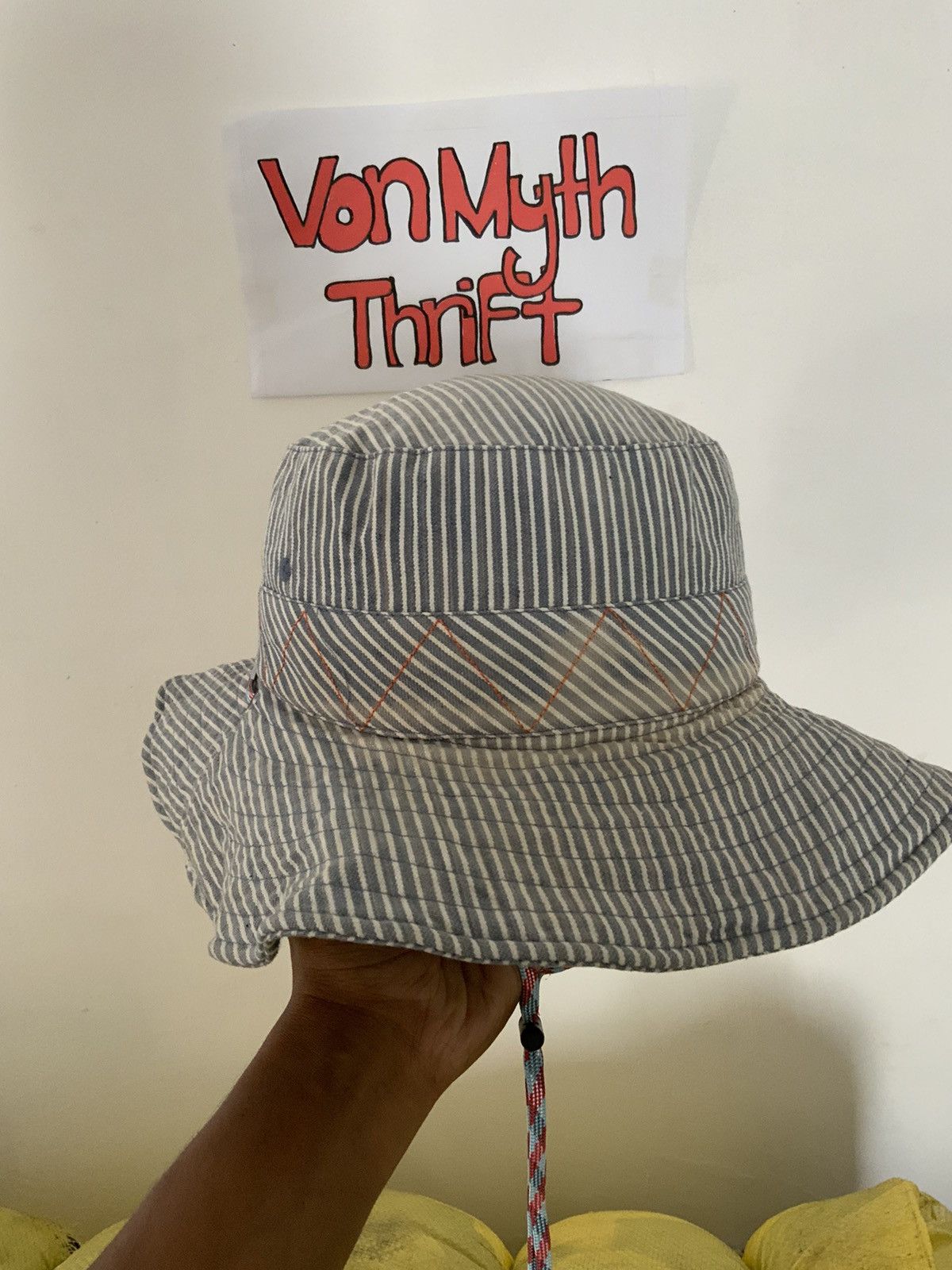 Japanese Brand Vintage Titicaca Fade Hickory Native Bucket Hat Size ONE SIZE - 5 Thumbnail