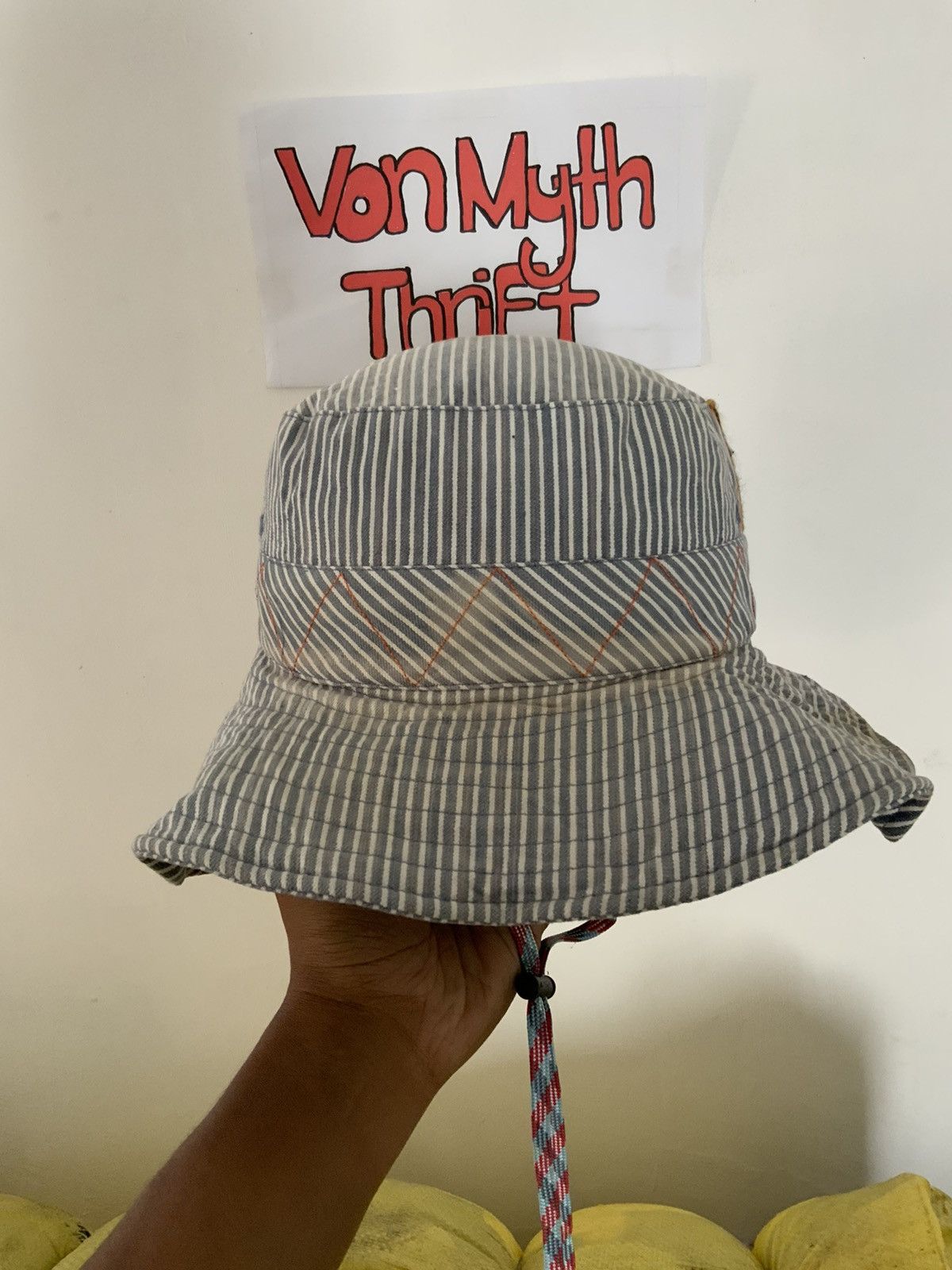 Japanese Brand Vintage Titicaca Fade Hickory Native Bucket Hat Size ONE SIZE - 6 Thumbnail