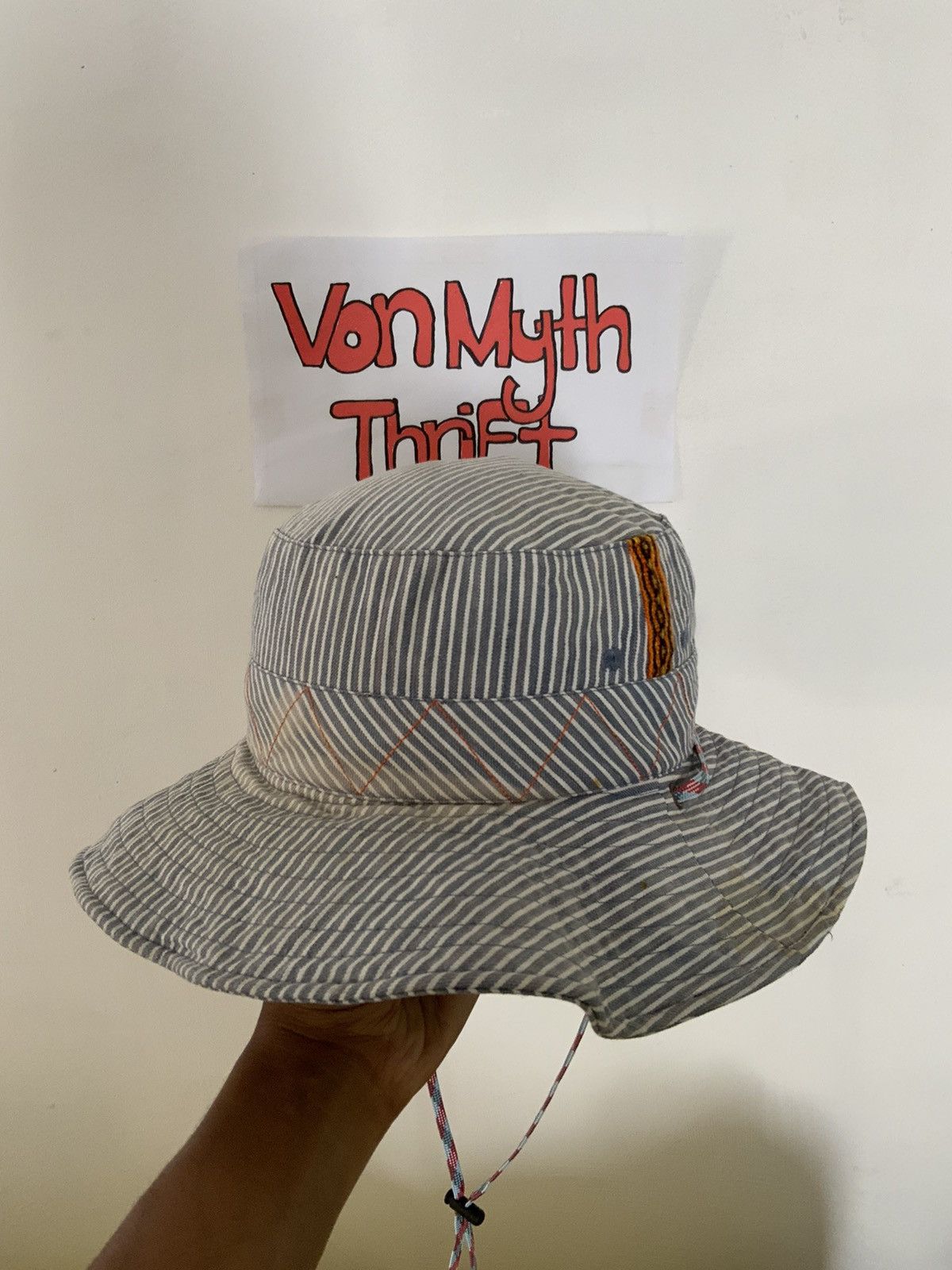 Japanese Brand Vintage Titicaca Fade Hickory Native Bucket Hat Size ONE SIZE - 1 Thumbnail