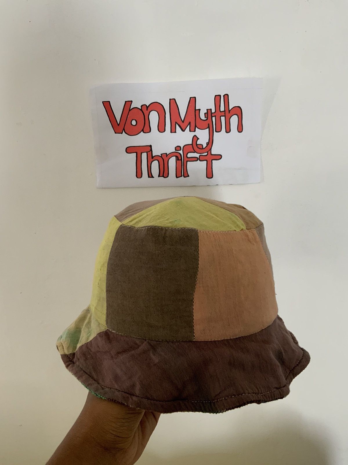Retrofit Vintage Navajo Patchwork Bucket Hat Size ONE SIZE - 7 Thumbnail