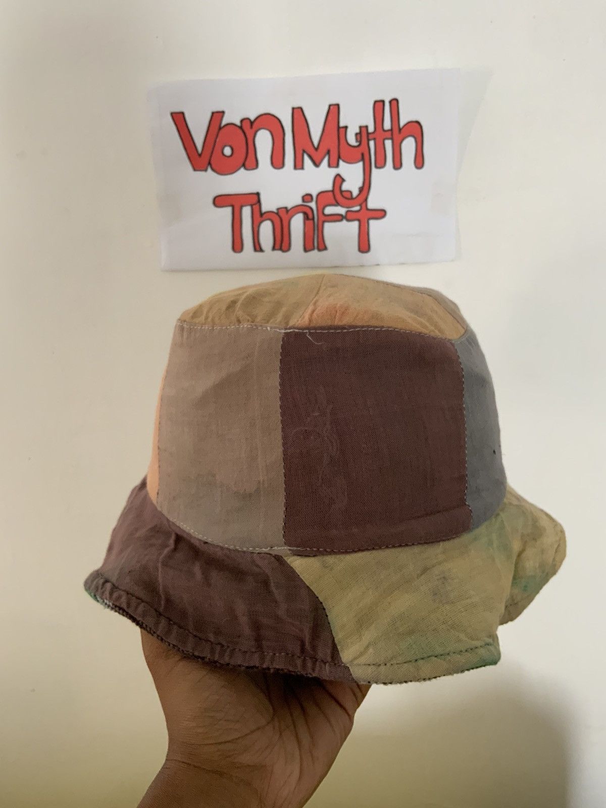 Retrofit Vintage Navajo Patchwork Bucket Hat Size ONE SIZE - 9 Thumbnail