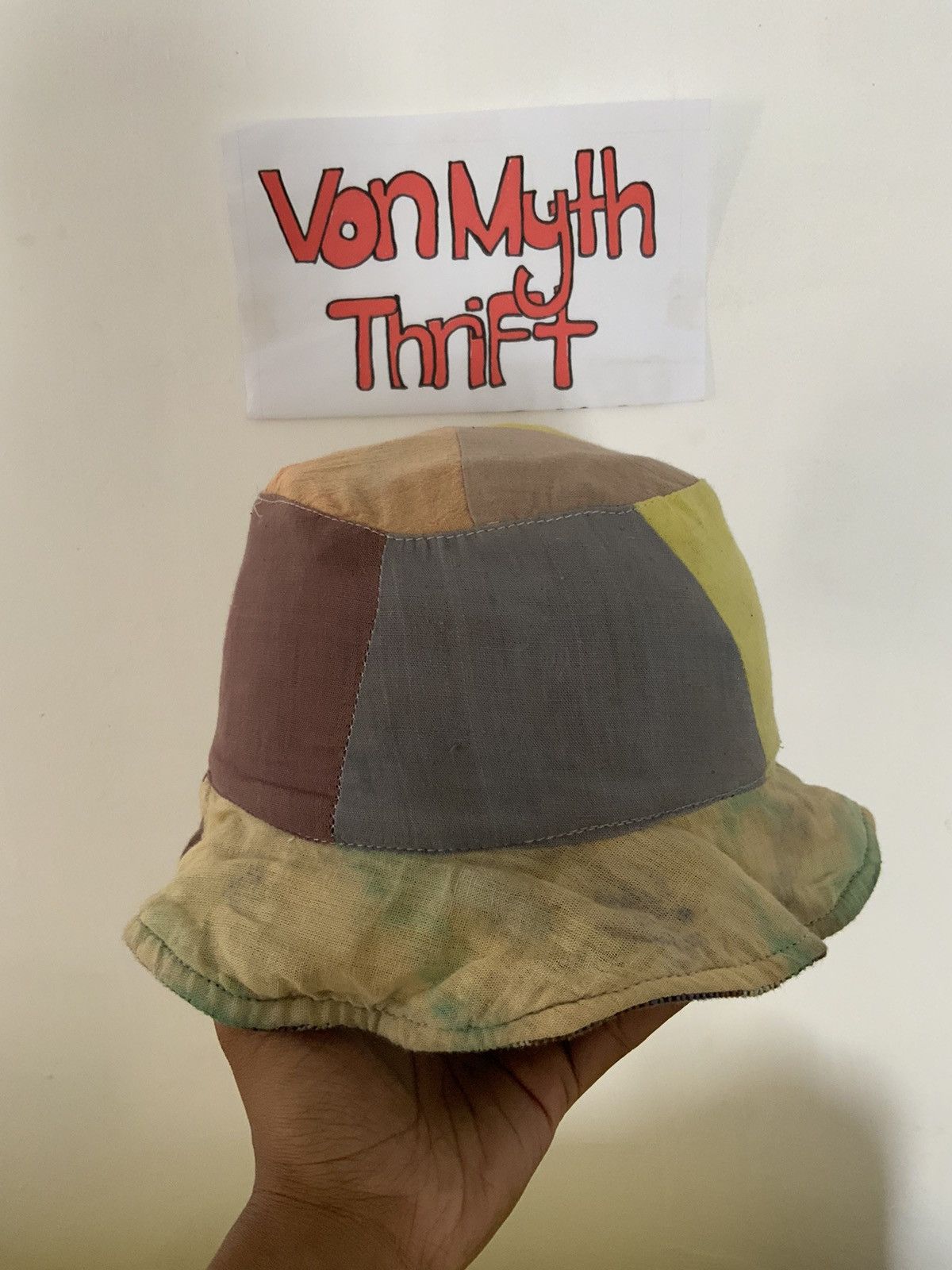 Retrofit Vintage Navajo Patchwork Bucket Hat Size ONE SIZE - 10 Thumbnail
