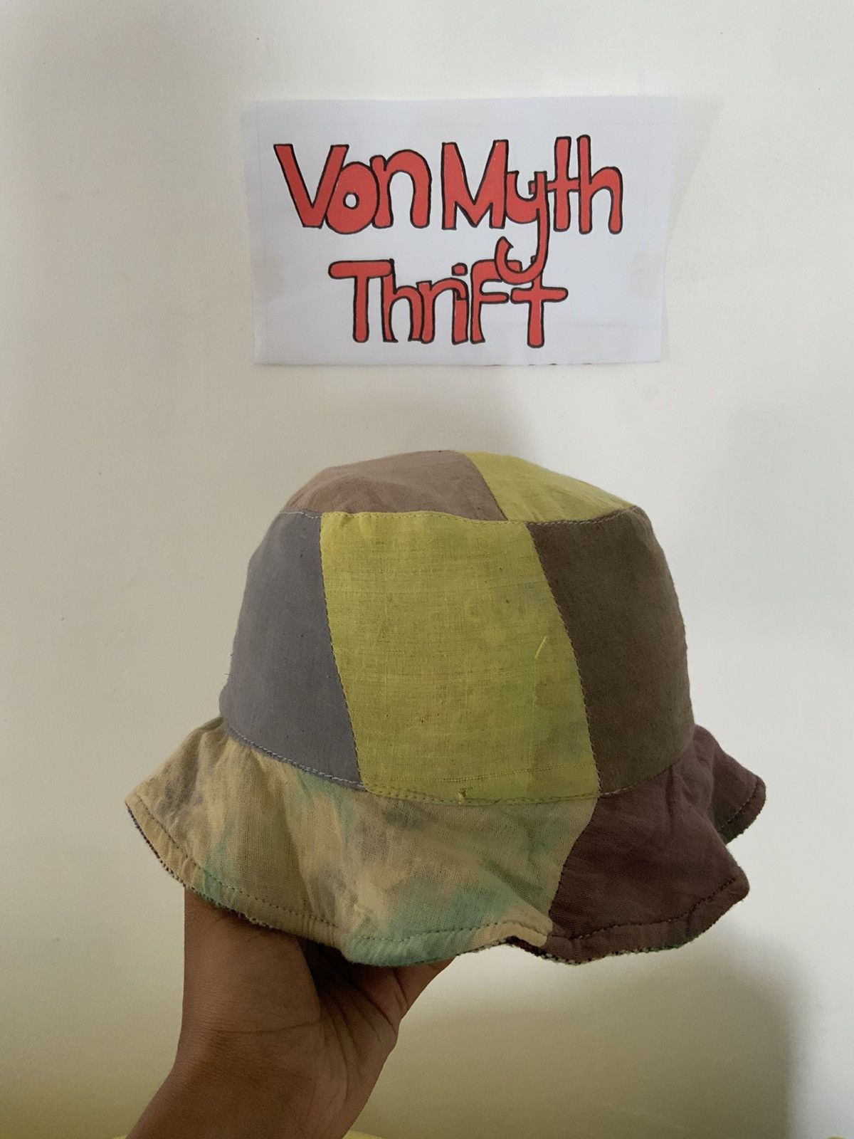 Retrofit Vintage Navajo Patchwork Bucket Hat Size ONE SIZE - 11 Thumbnail