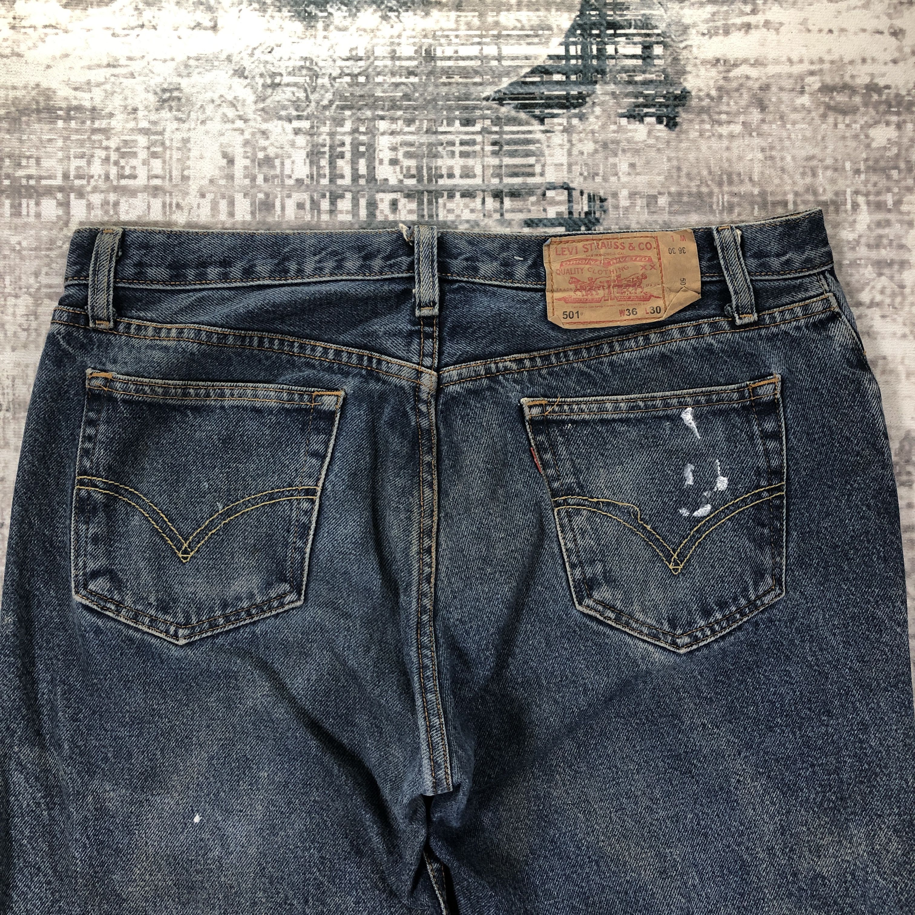 Levi's Levi's Jeans 501 Dark Wash Size US 36 / EU 52 - 4 Thumbnail