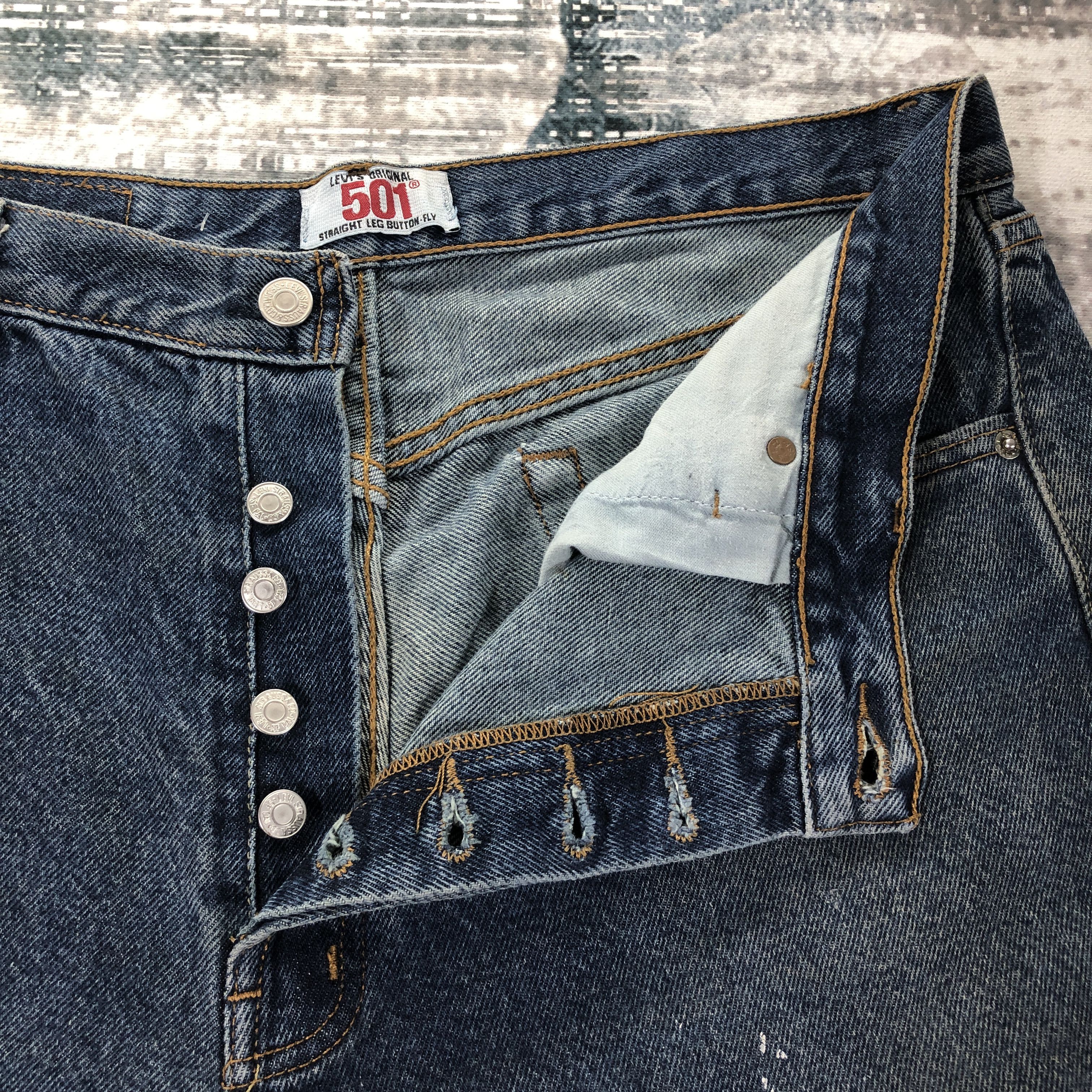 Levi's Levi's Jeans 501 Dark Wash Size US 36 / EU 52 - 5 Thumbnail