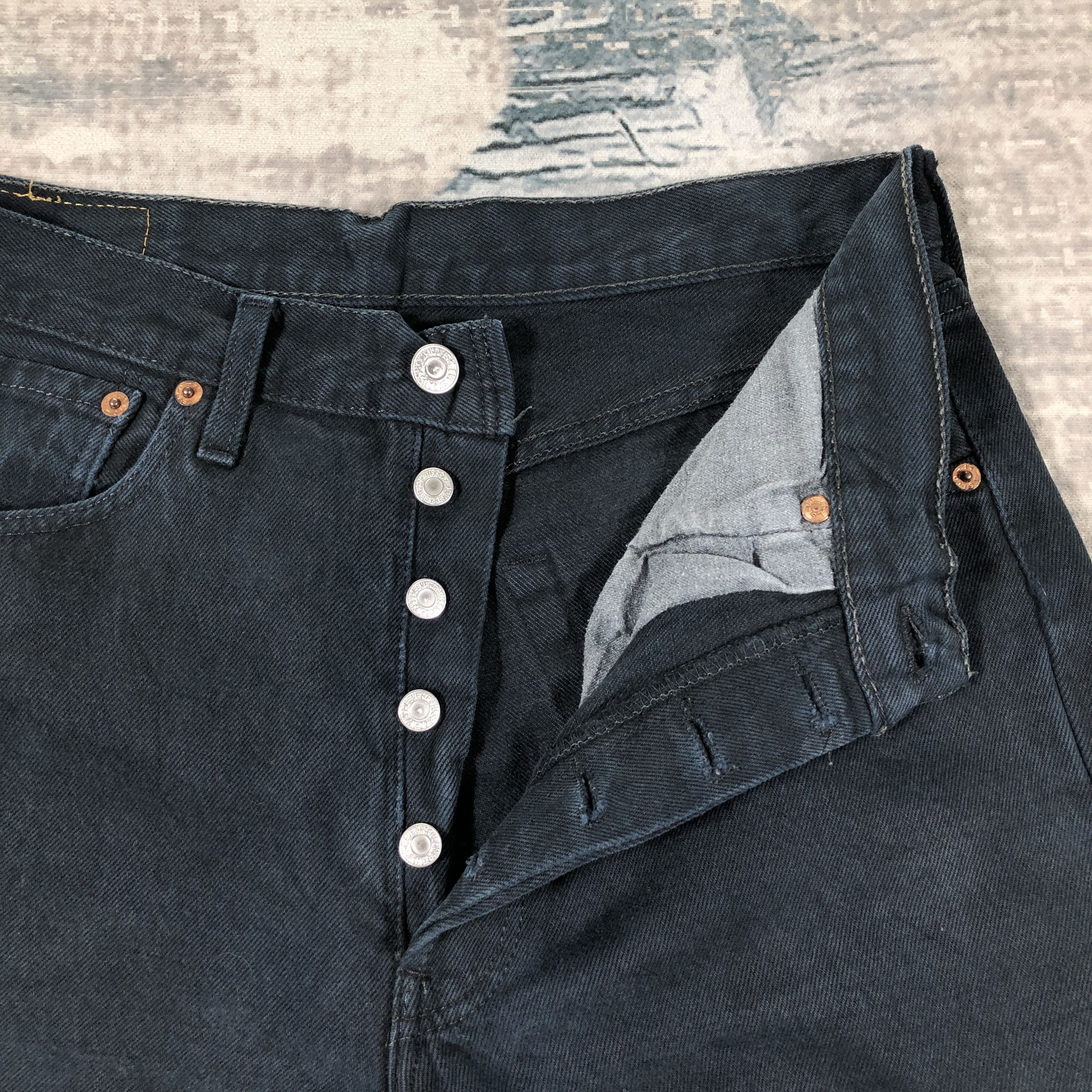 Levi's × Vintage Vintage Levis 501 Jeans Black Denim Size US 30 / EU 46 - 5 Thumbnail