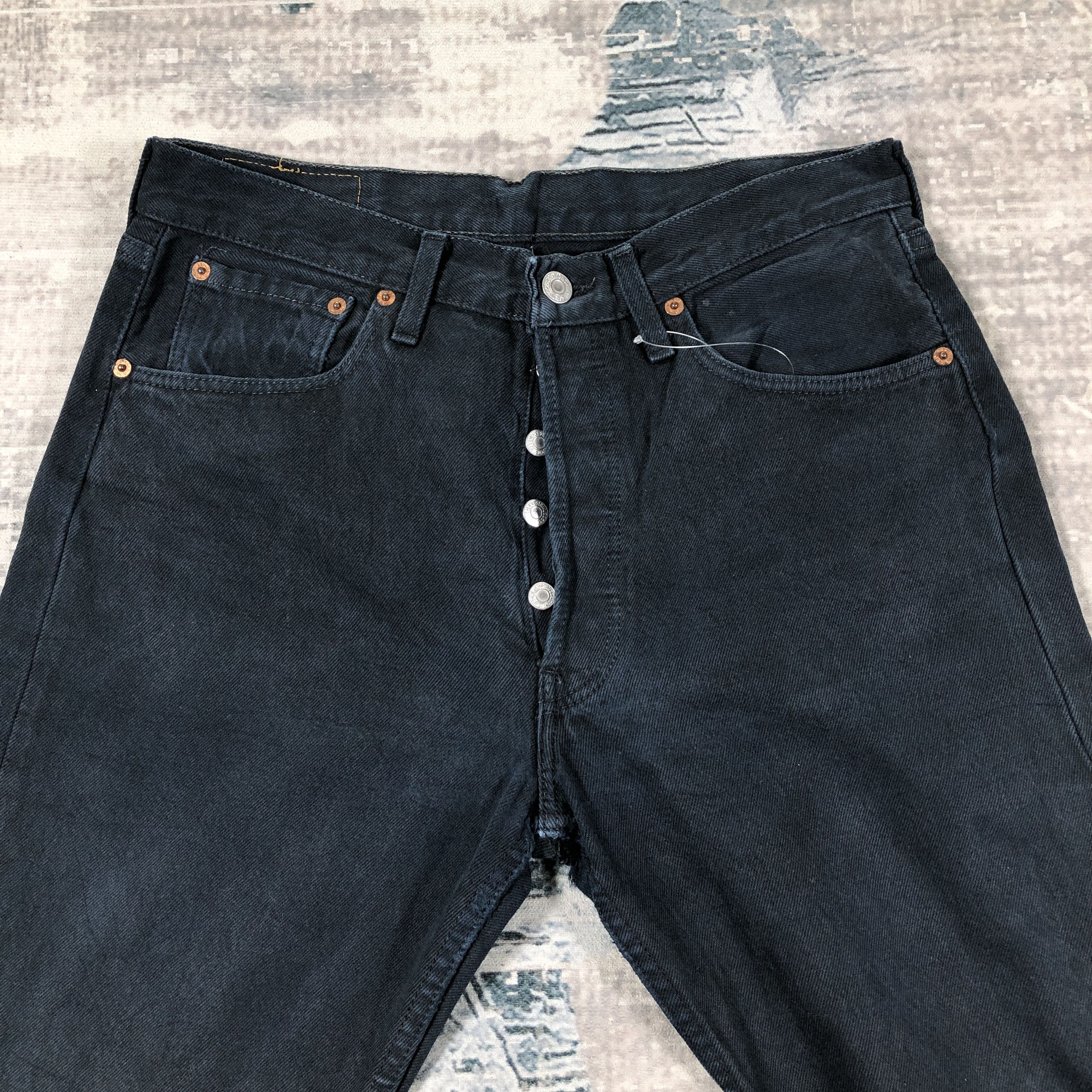 Levi's × Vintage Vintage Levis 501 Jeans Black Denim Size US 30 / EU 46 - 3 Thumbnail
