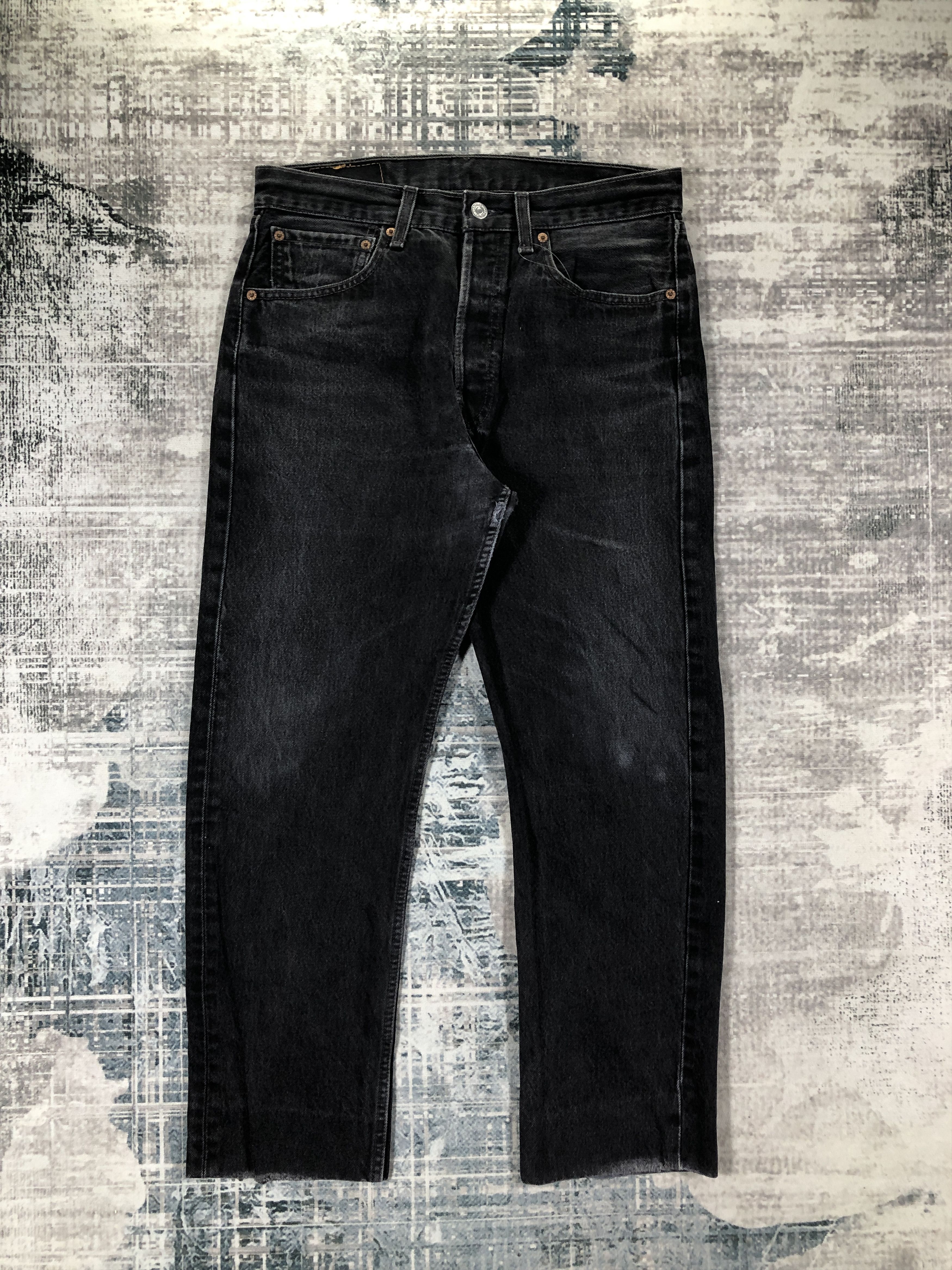 Levi's × Vintage Vintage Levis 501 Jeans Black Denim Pants Size 31" - 1 Thumbnail