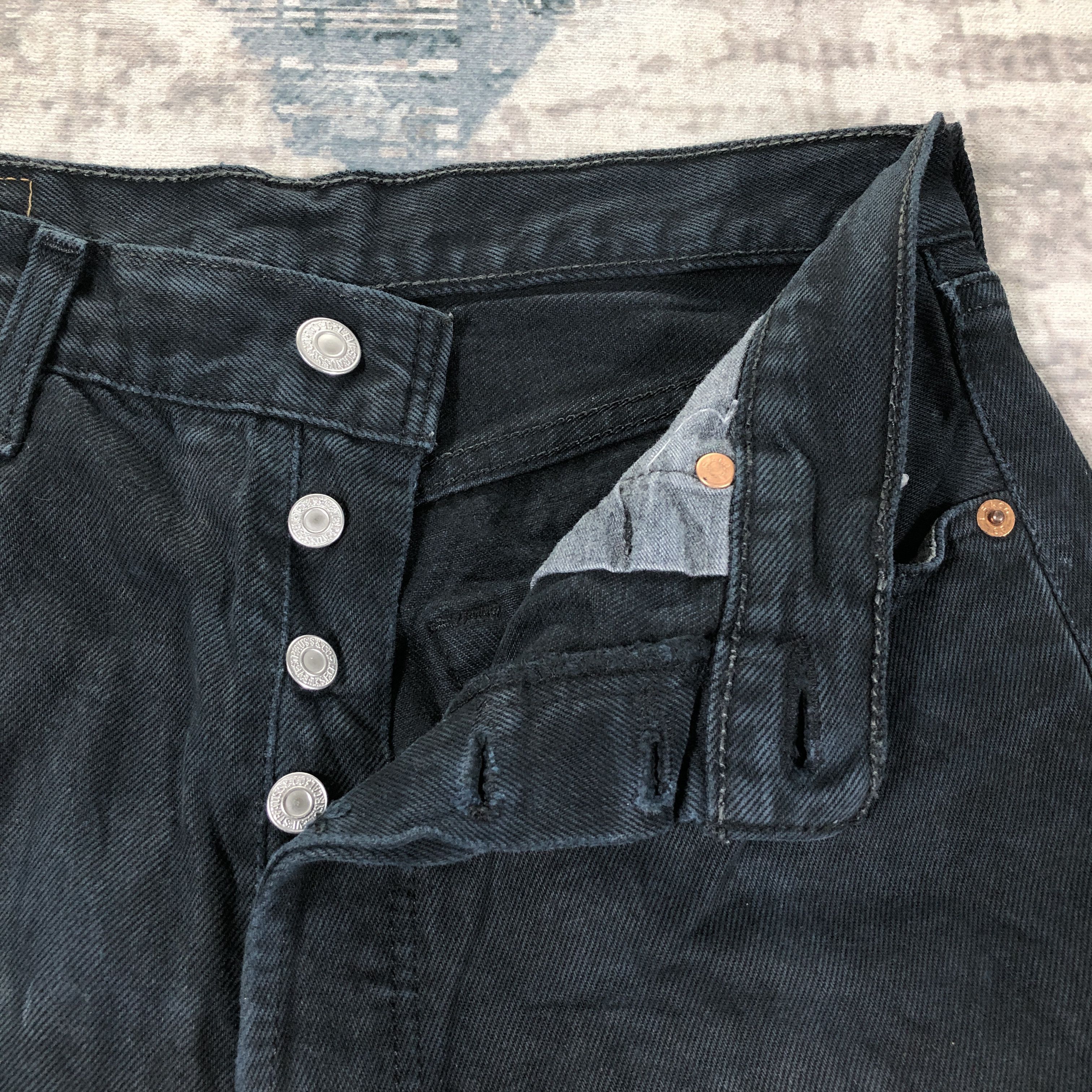 Levi's × Vintage Vintage Levis 501 Jeans Black Denim Size US 28 / EU 44 - 4 Thumbnail