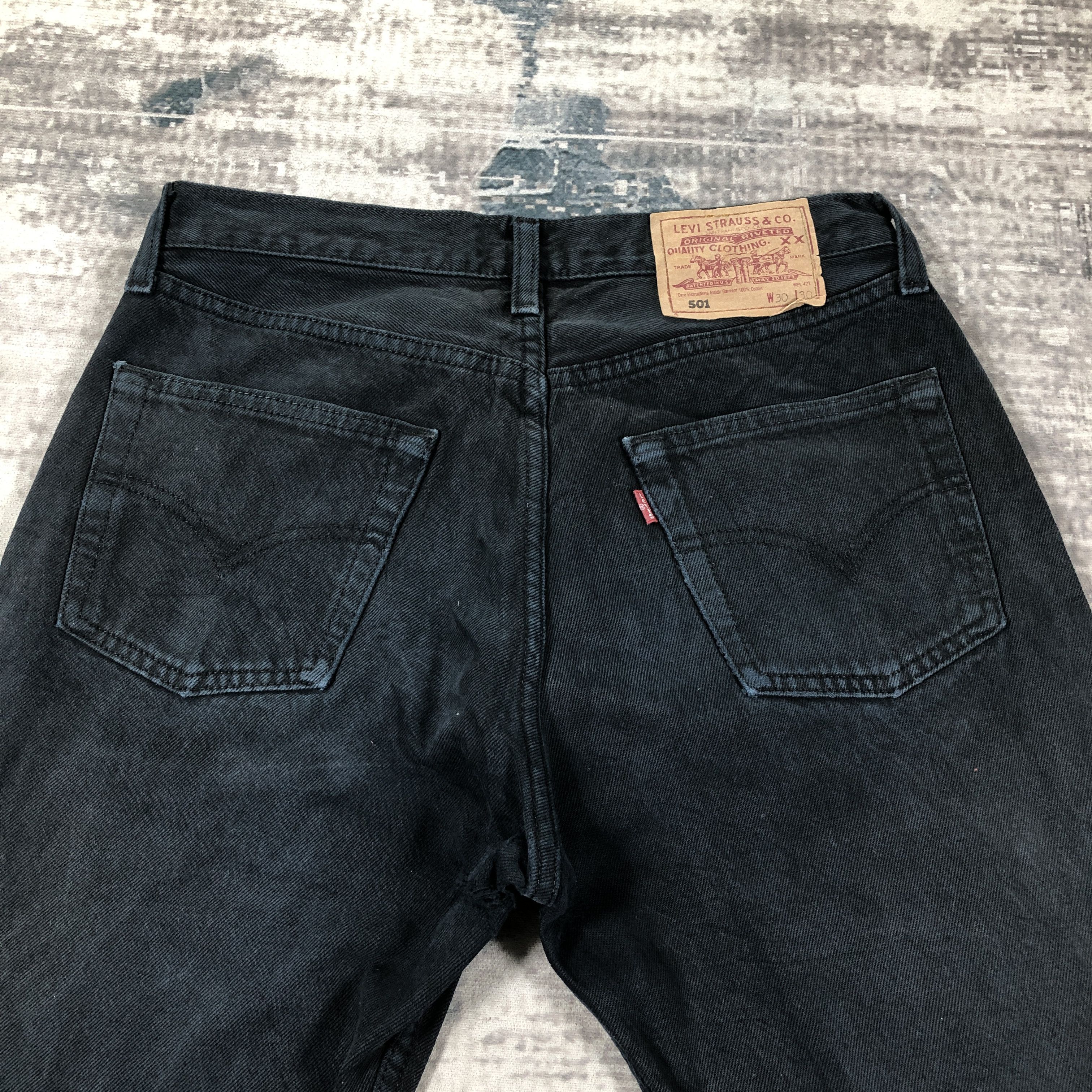 Levi's × Vintage Vintage Levis 501 Jeans Black Denim Size US 28 / EU 44 - 5 Thumbnail