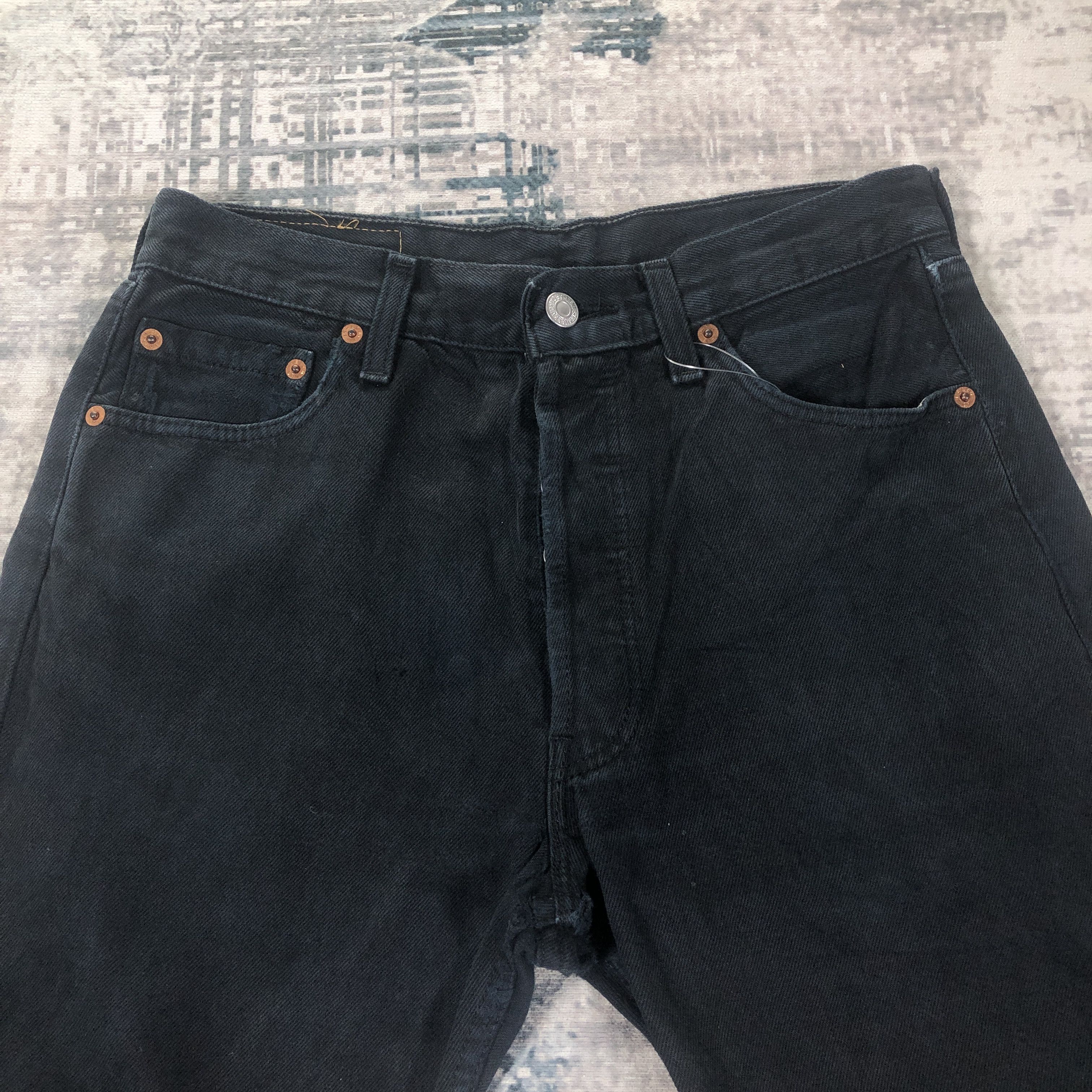 Levi's × Vintage Vintage Levis 501 Jeans Black Denim Size US 28 / EU 44 - 3 Thumbnail