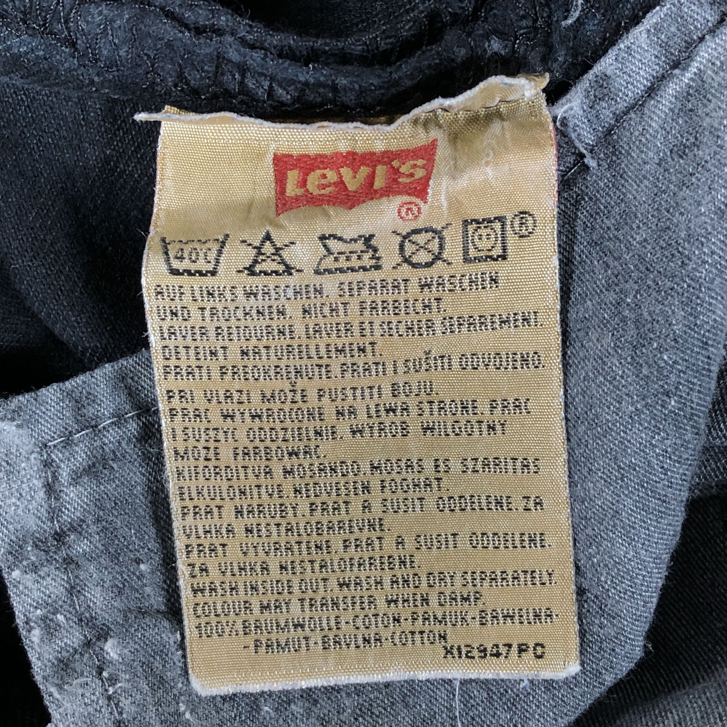 Levi's × Vintage Vintage Levis 501 Jeans Black Denim Size US 28 / EU 44 - 14 Thumbnail