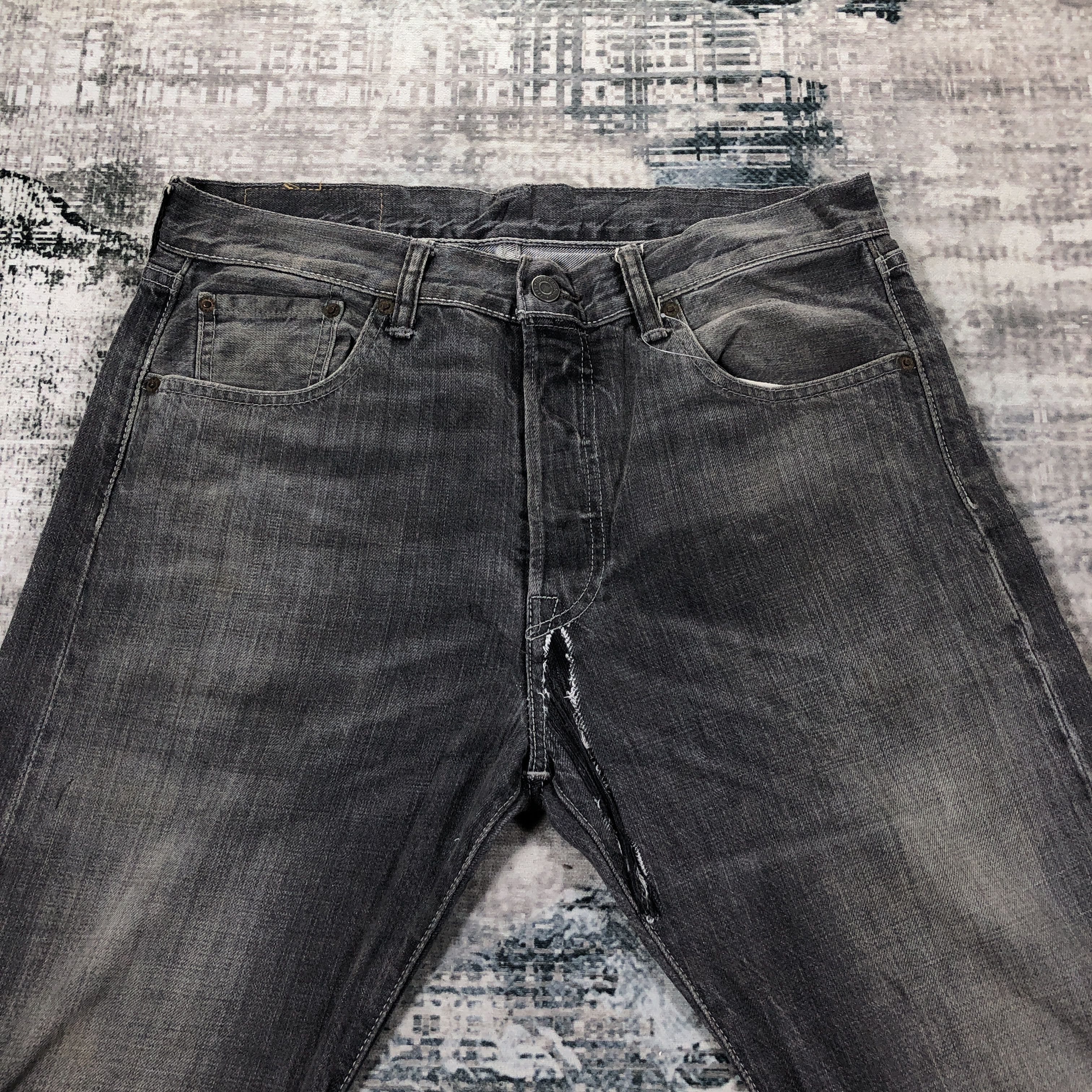 Levi's × Vintage Vintage Levis 501 Jeans Black Rusty Wash Denim Size US 32 / EU 48 - 3 Thumbnail