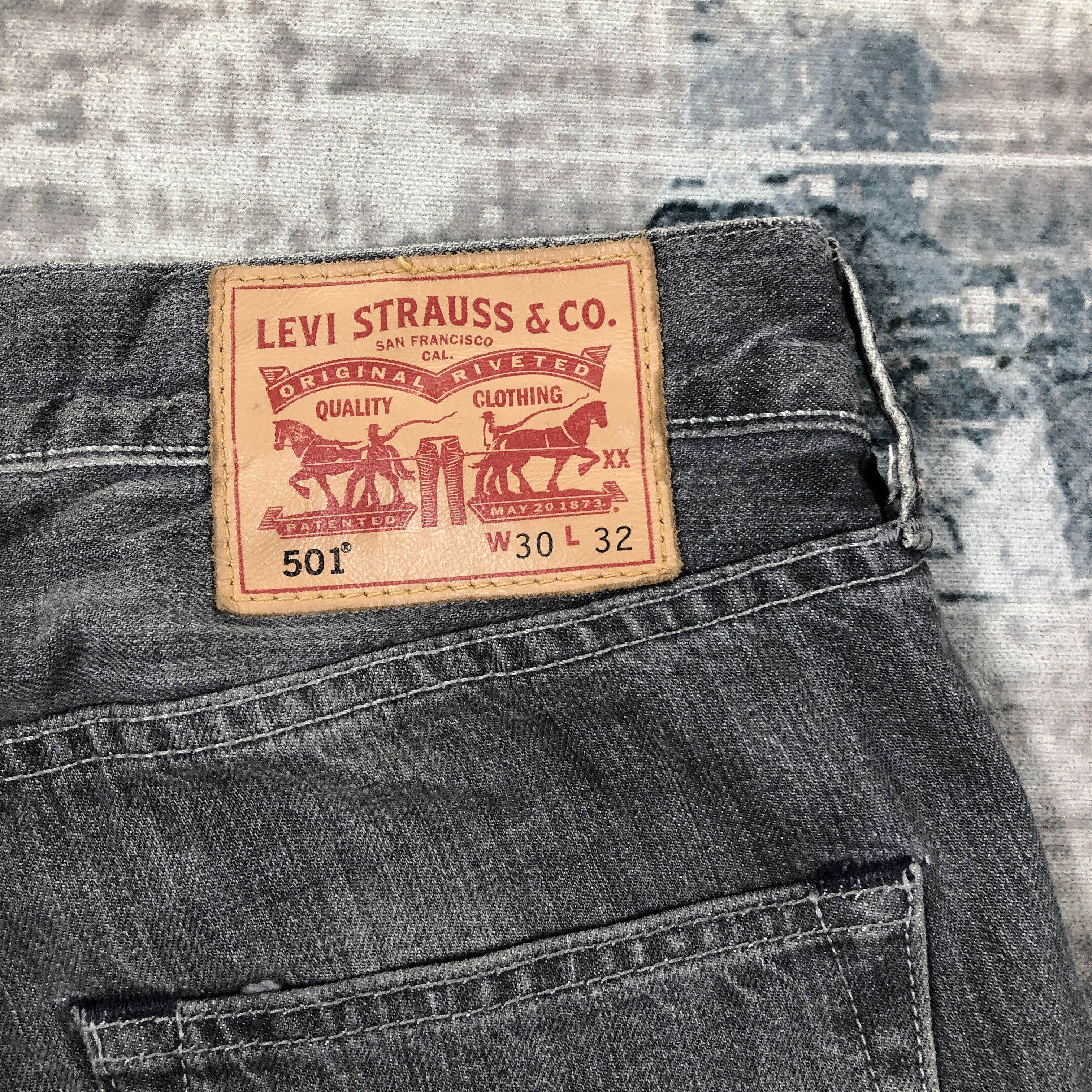 Levi's × Vintage Vintage Levis 501 Jeans Black Rusty Wash Denim Size US 32 / EU 48 - 14 Thumbnail