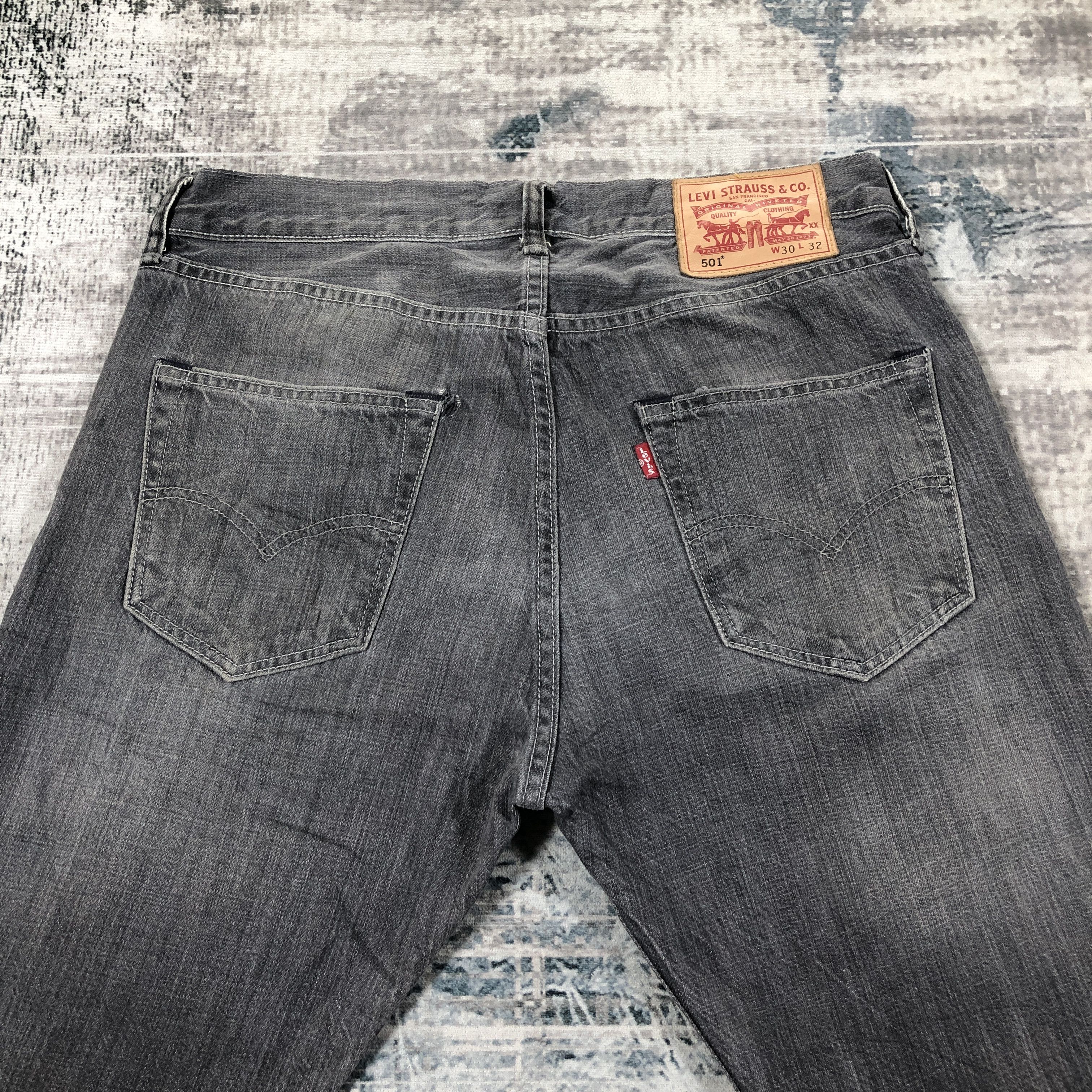 Levi's × Vintage Vintage Levis 501 Jeans Black Rusty Wash Denim Size US 32 / EU 48 - 4 Thumbnail
