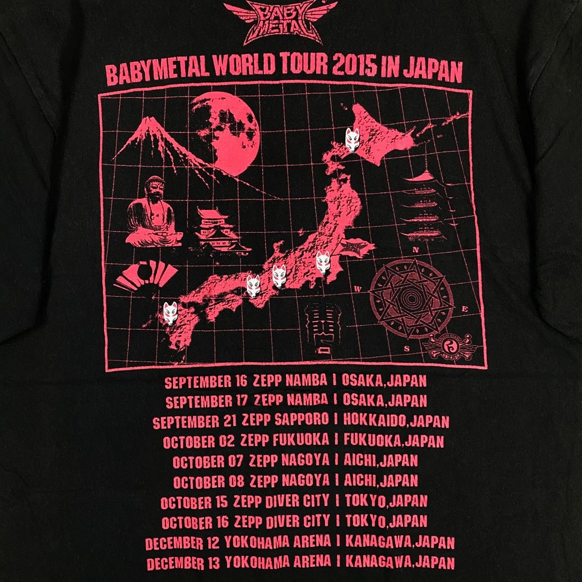 Band Tees × Japanese Brand BABYMETAL WORLD TOUR 2015 IN JAPAN BAND TEE Size US XL / EU 56 / 4 - 7 Thumbnail