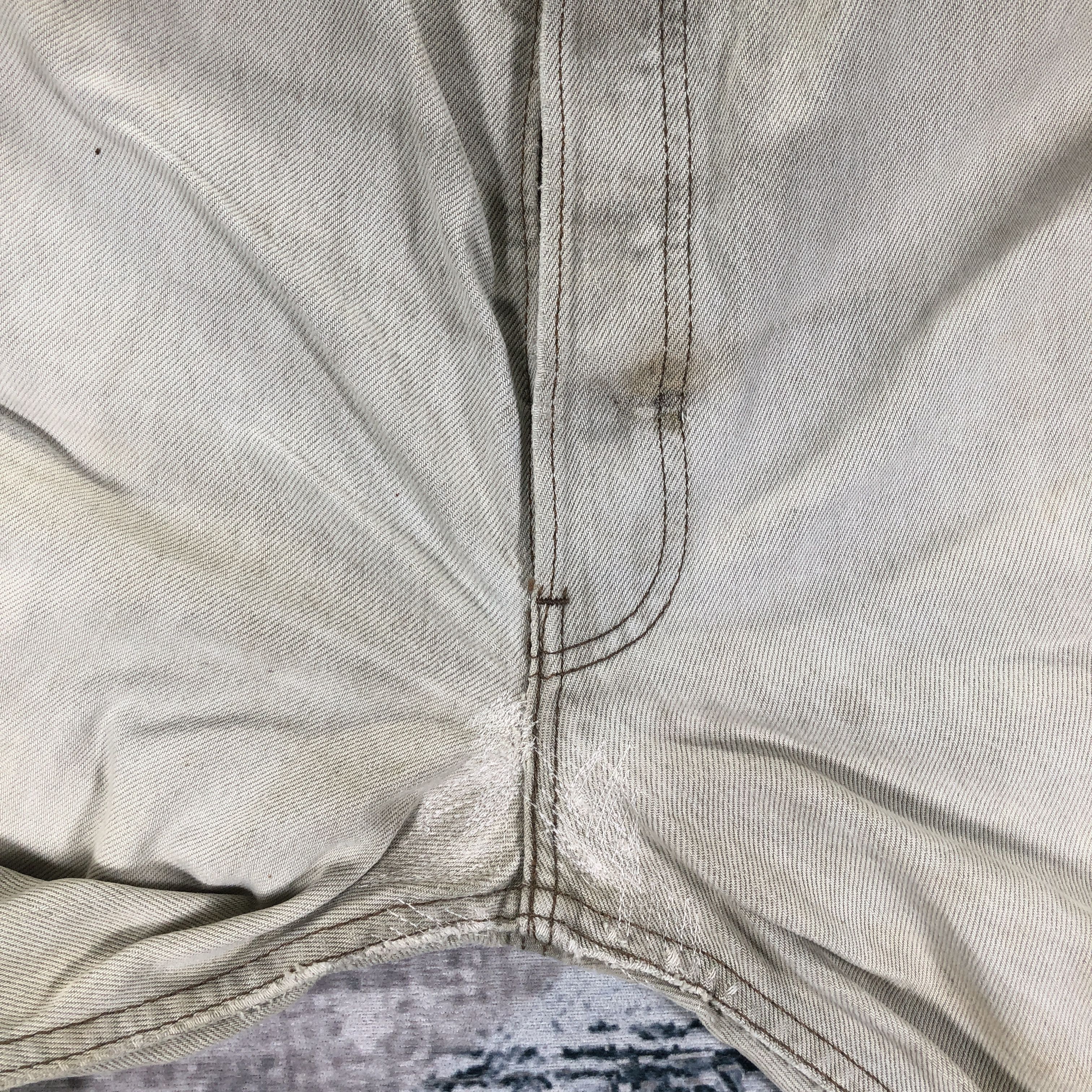 Levi's Vintage Levis 501 Jeans Faded White Denim Size US 37 - 3 Thumbnail